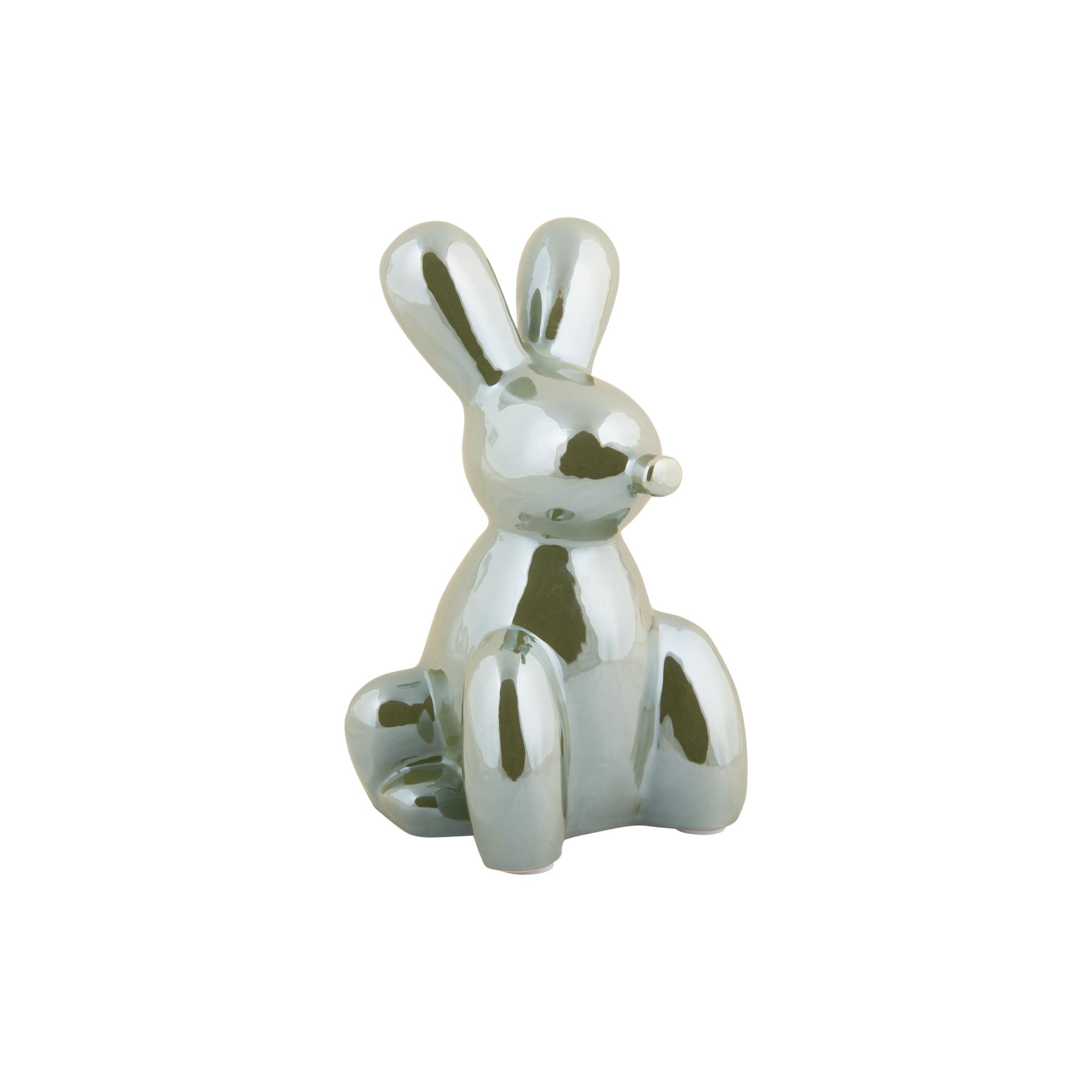 Present Time ornament Balloon Bunny Groot - groen - 12.7x11.5x20cm