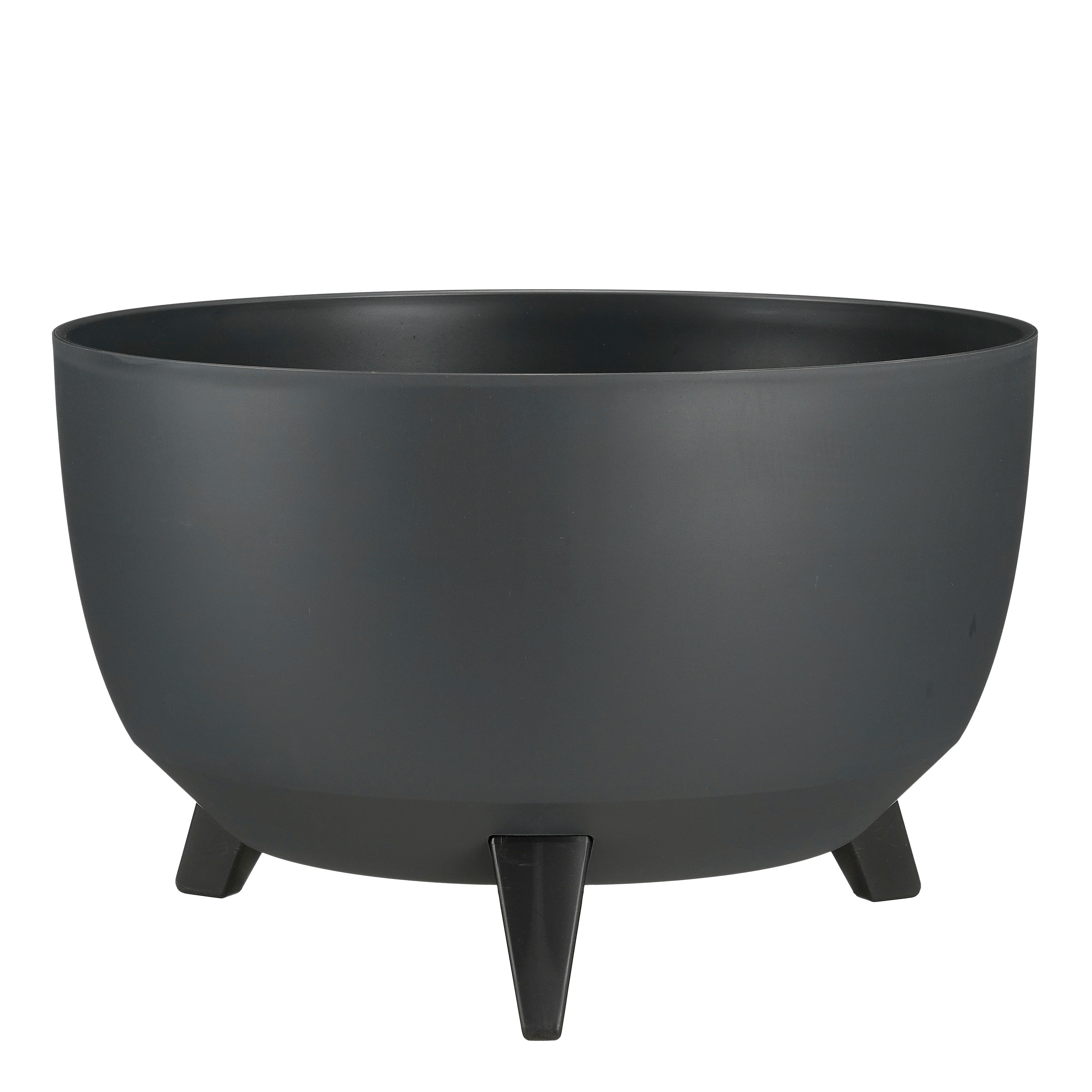 Mica Decorations Doppio Plantenbak op Poten - 20,5 x Ø40 cm - Plantenbakken voor Buiten - Bloembakken voor Balkon - Gerecycled Plastic - Antraciet