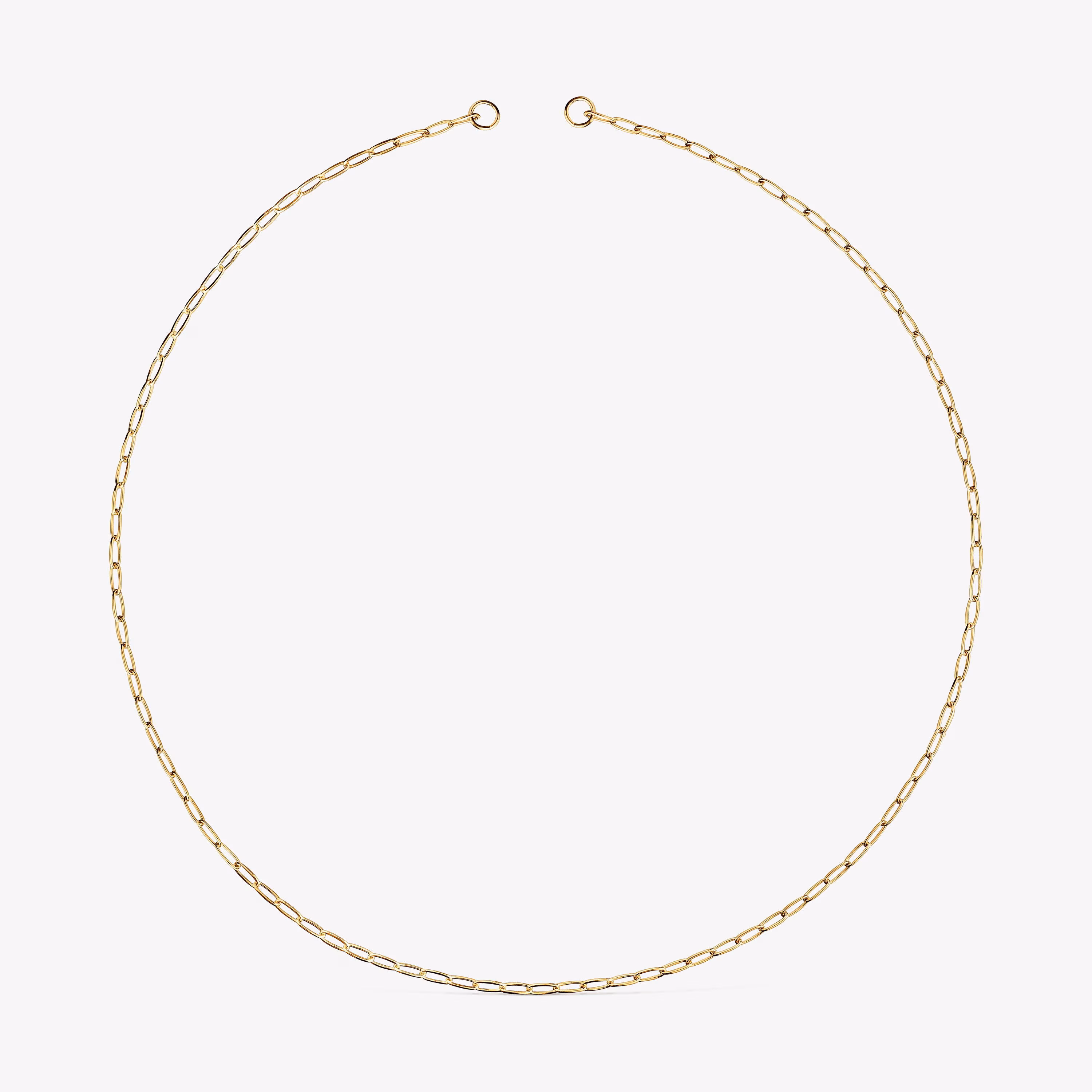 Collar corto con baño de oro 18 kt sobre plata Hold Oval