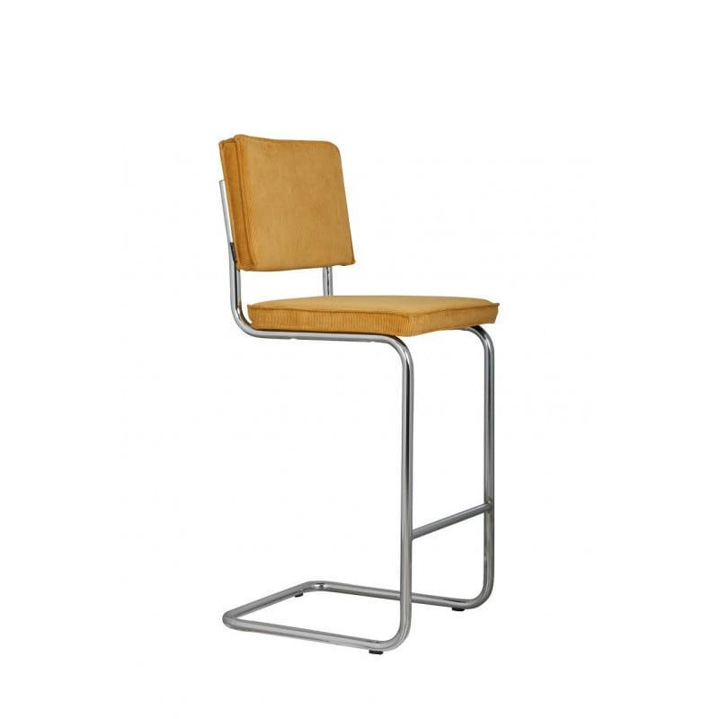 RIDGE RIB - Tabouret design en tissu jaune