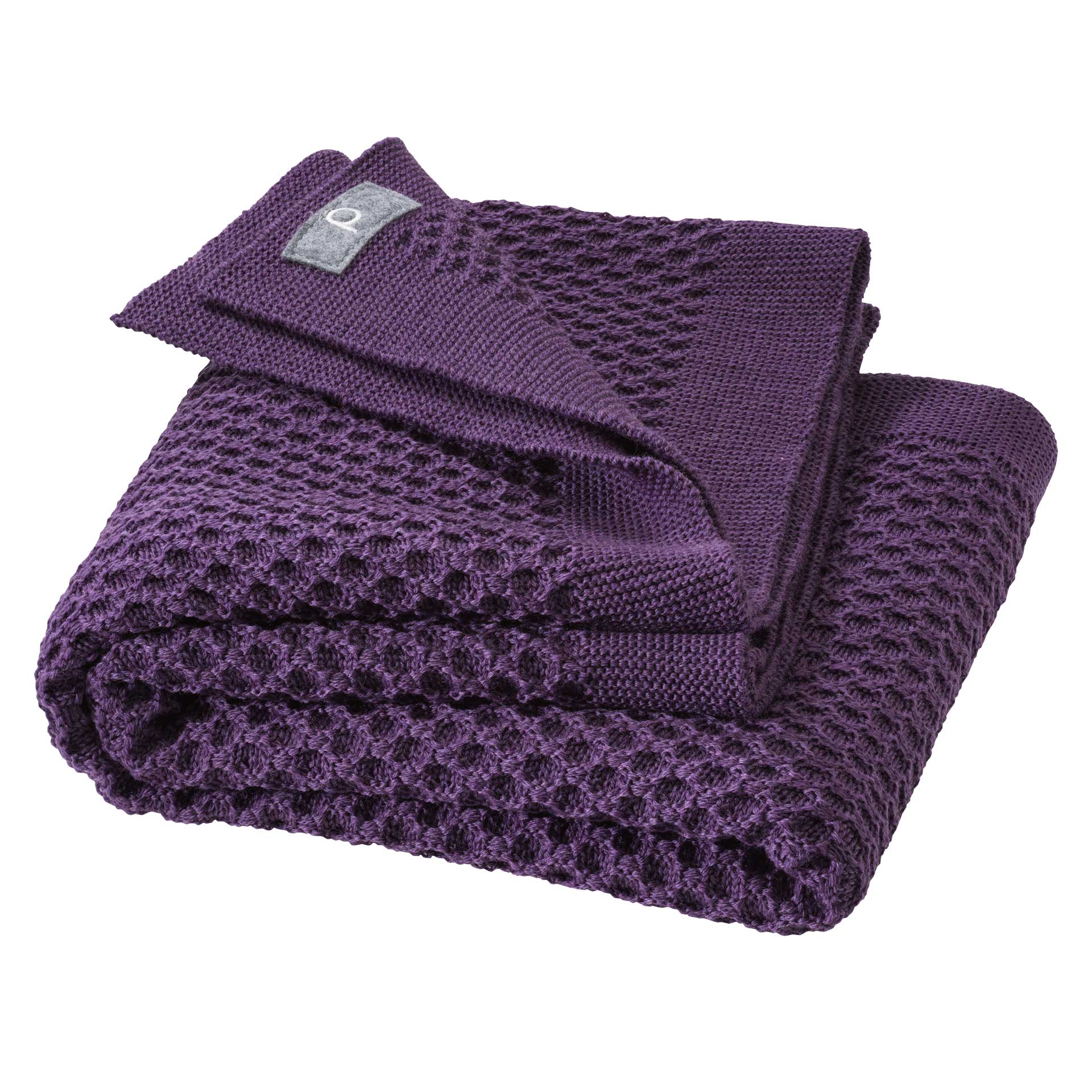 Waben-Strickdecke