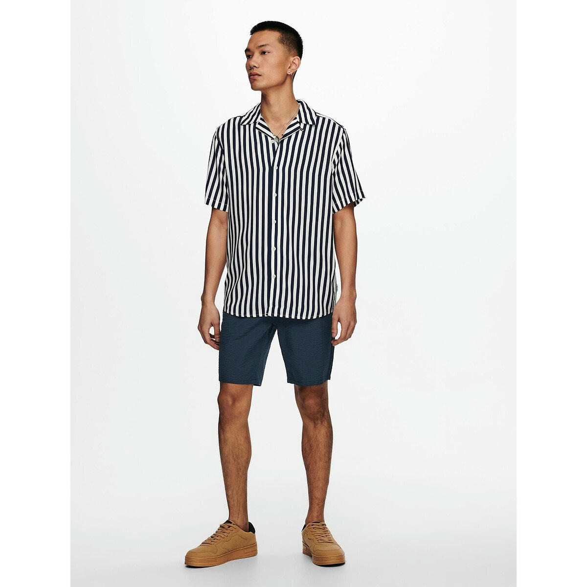 Chemisette rayée en viscose Wayne