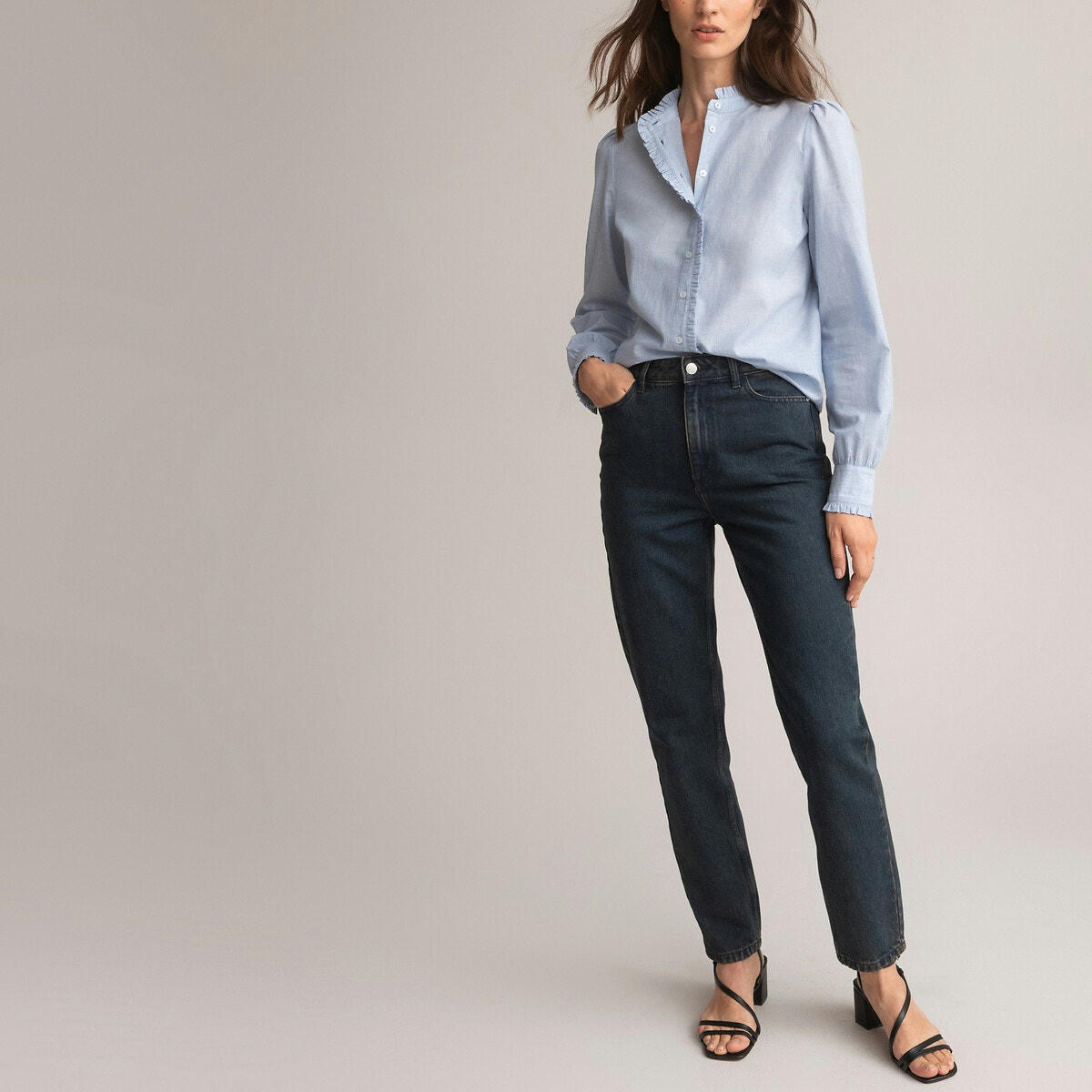 Jean regular, droit, en coton Bio