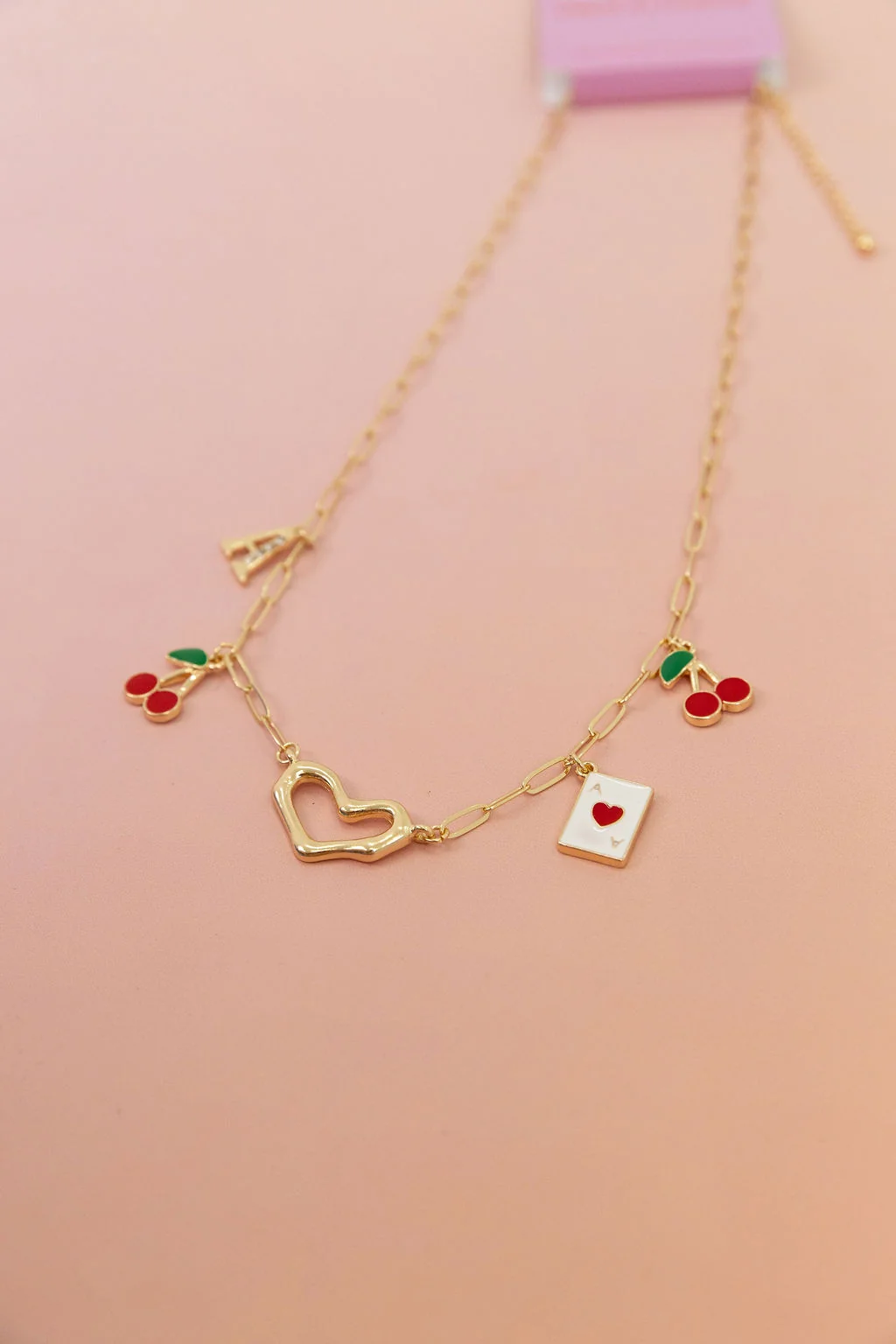 Cherry Love 'A' Necklace