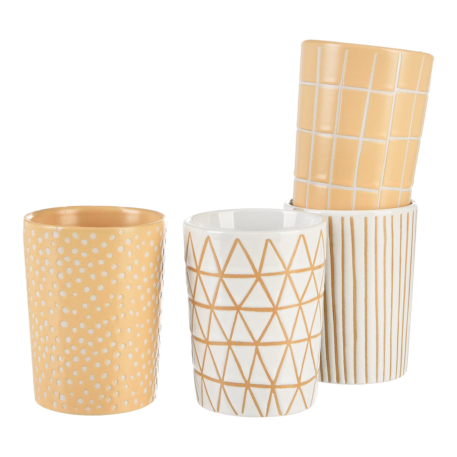 Kaffeebecher-Set Creme, 4 -tlg.