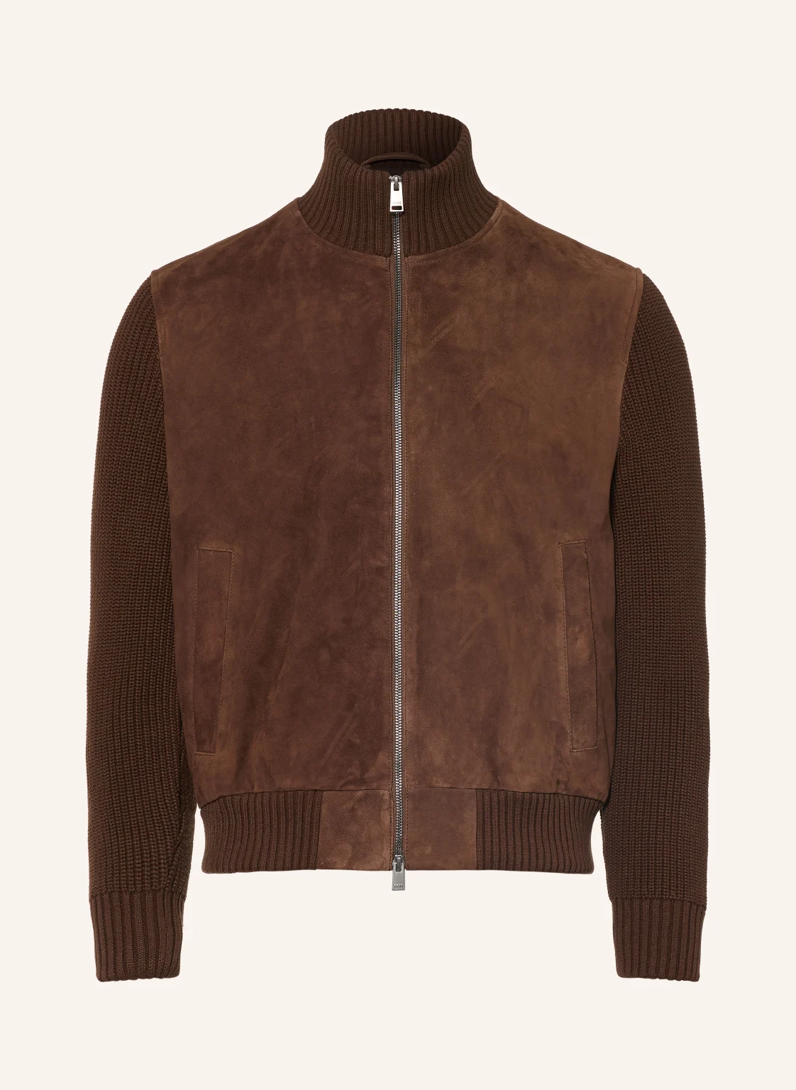 BOSS Lederblouson METER im Materialmix