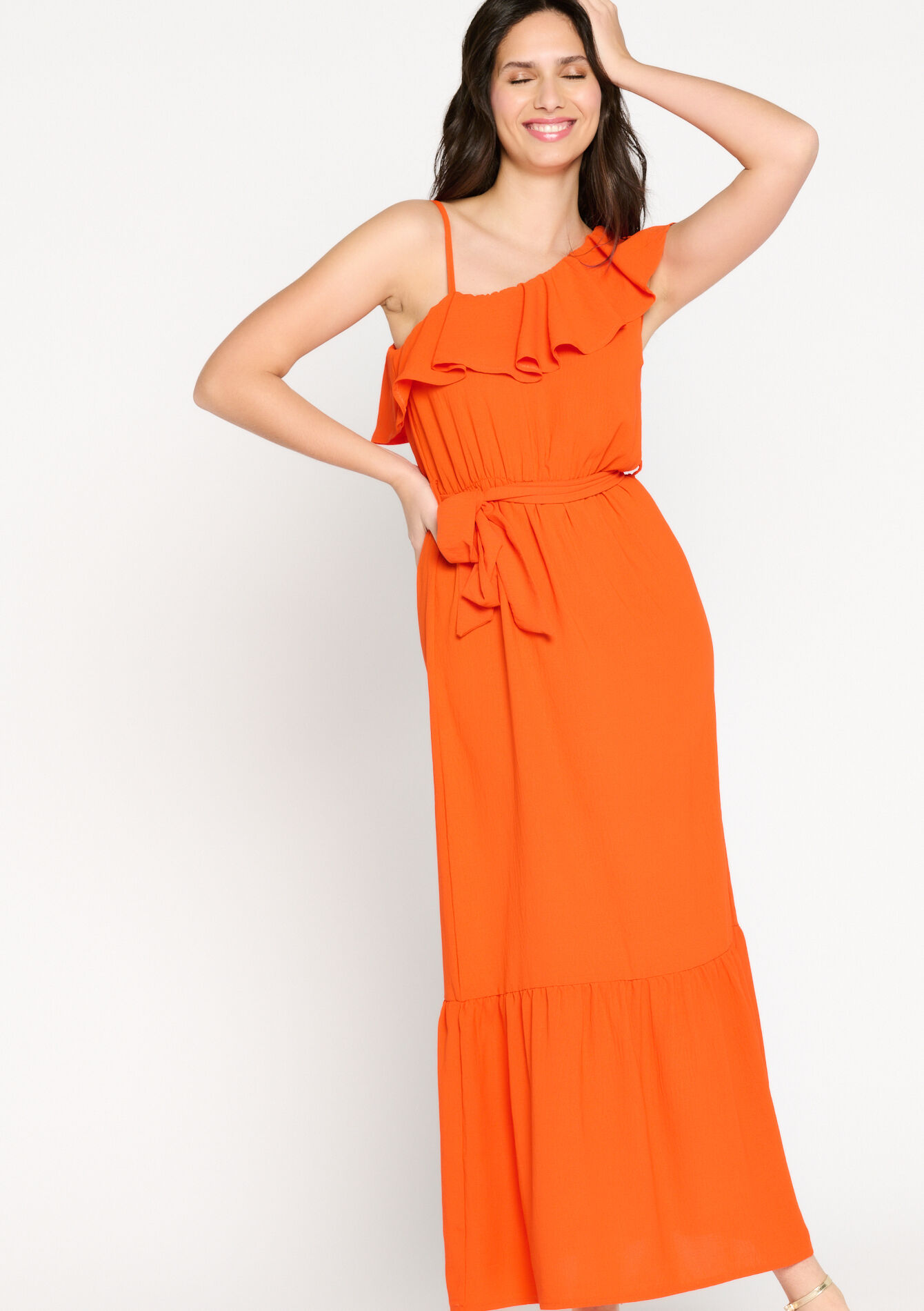 Asymmetrische maxi-jurk