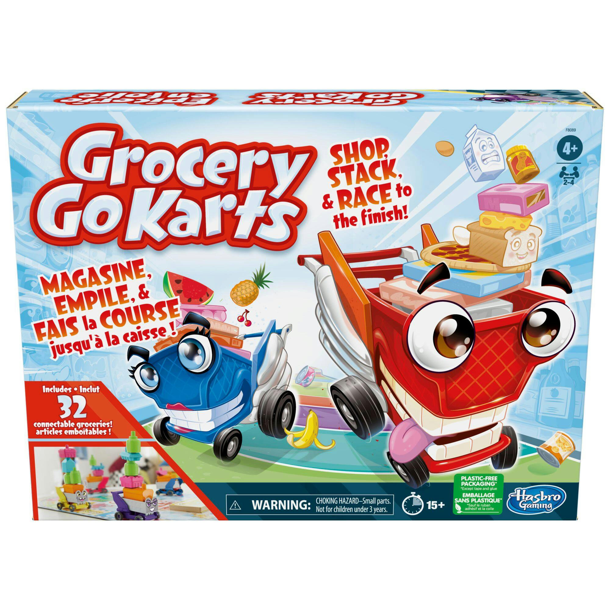 Hasbro Games Grocery Go Karts Interactive Family Board Game, Ages 4+