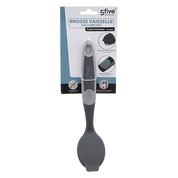 Brosse vaisselle en caoutchou Gris - 5Five