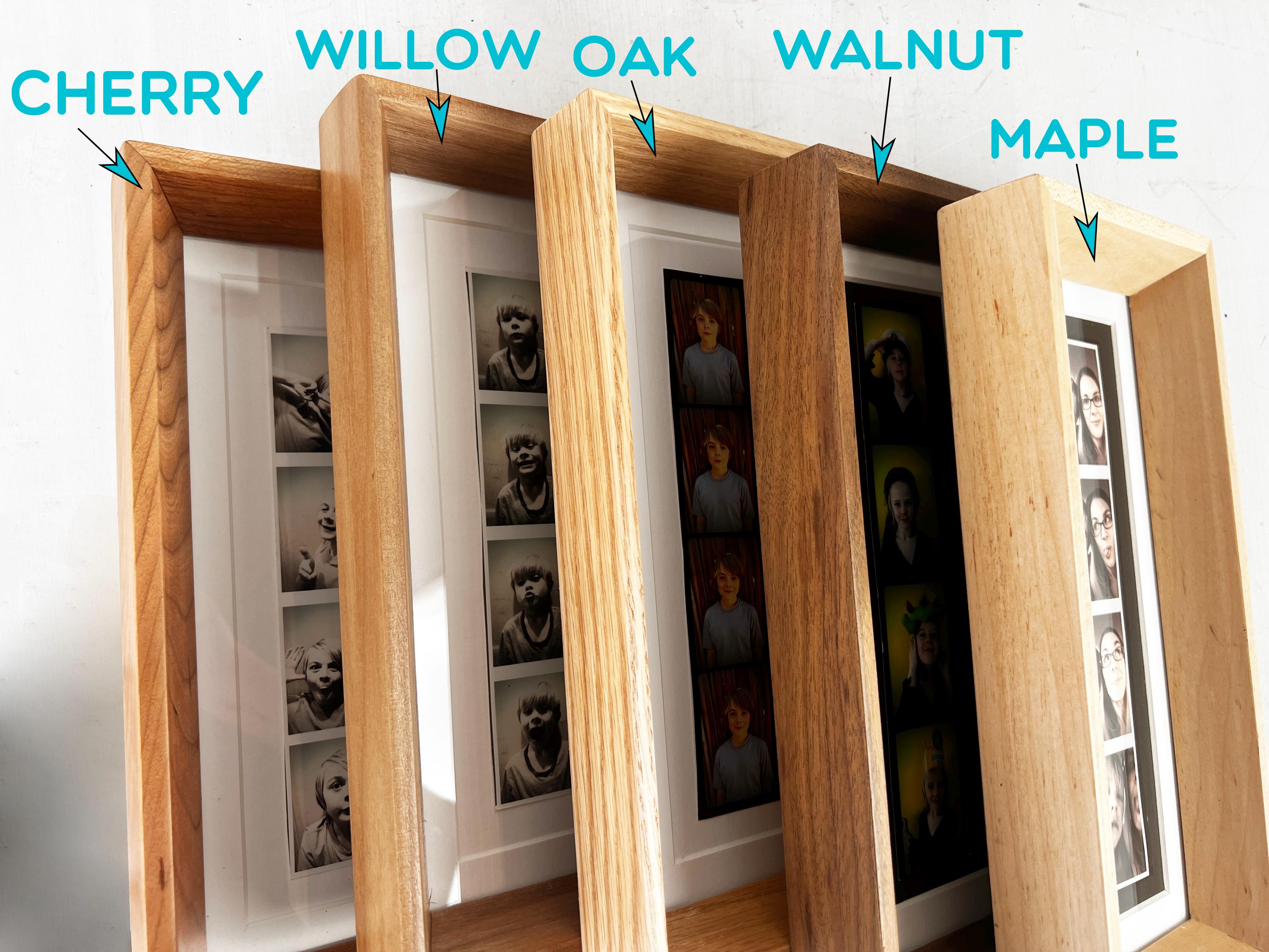 Picture Frame for PHOTO BOOTH STRIP in Park Slope style and Natural Hardwood of Your Choice - 2x6