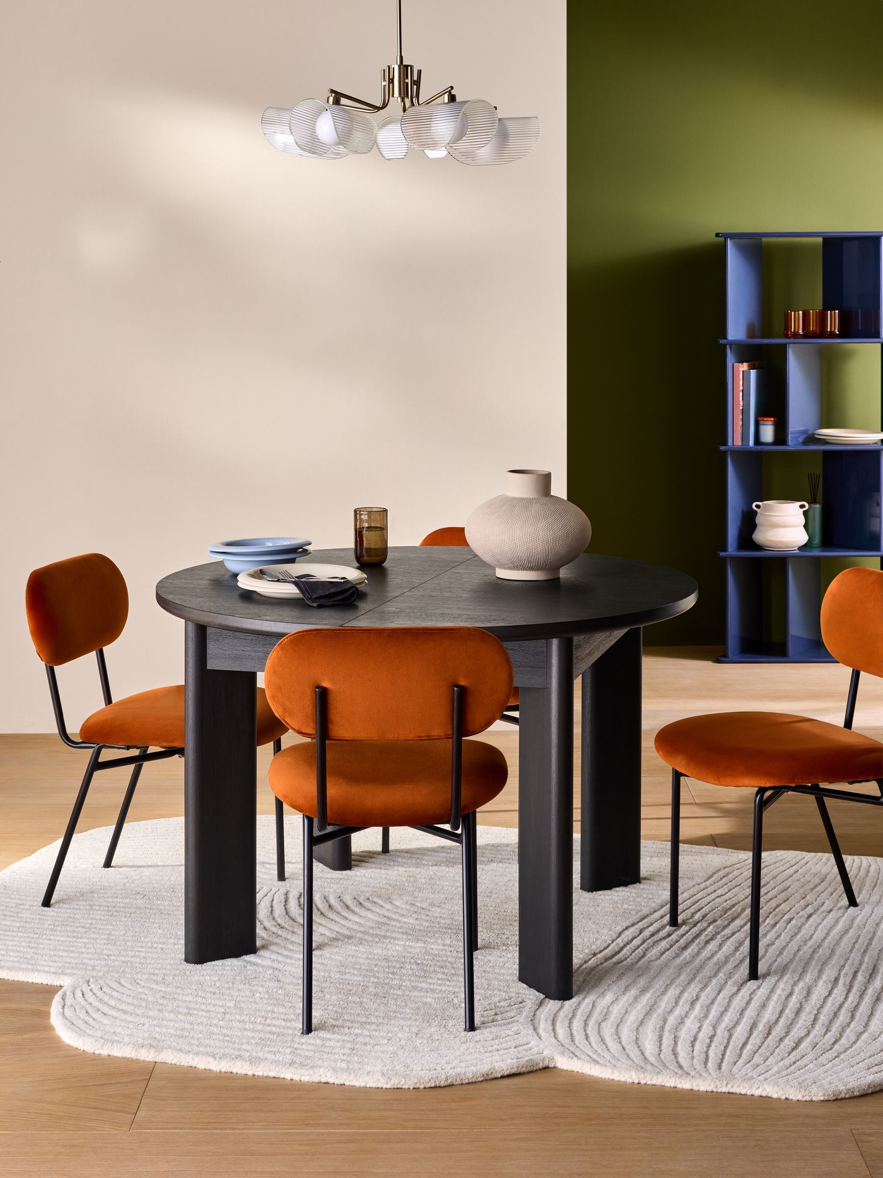 Zeke 4 to 6 Seater Extending Rectangular Seater Dining Table in Dark Oak Effect