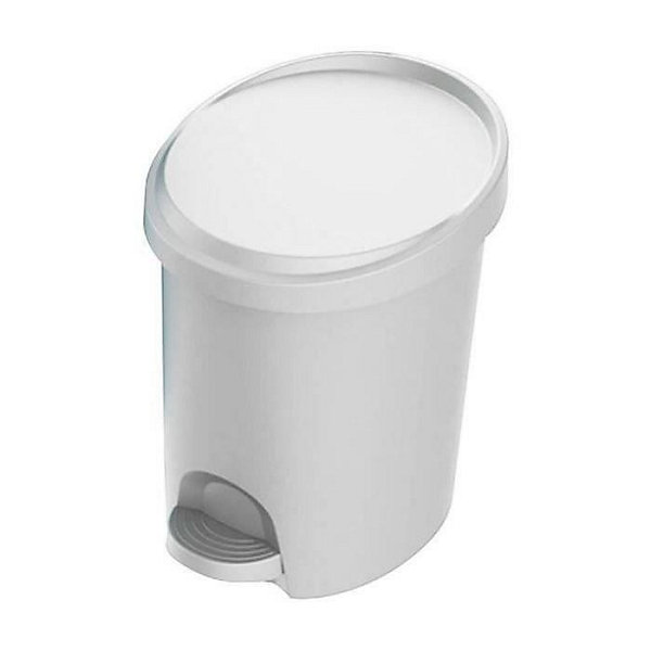 EDA - Poubelle à pédale - Stepy - 6 L - blanc