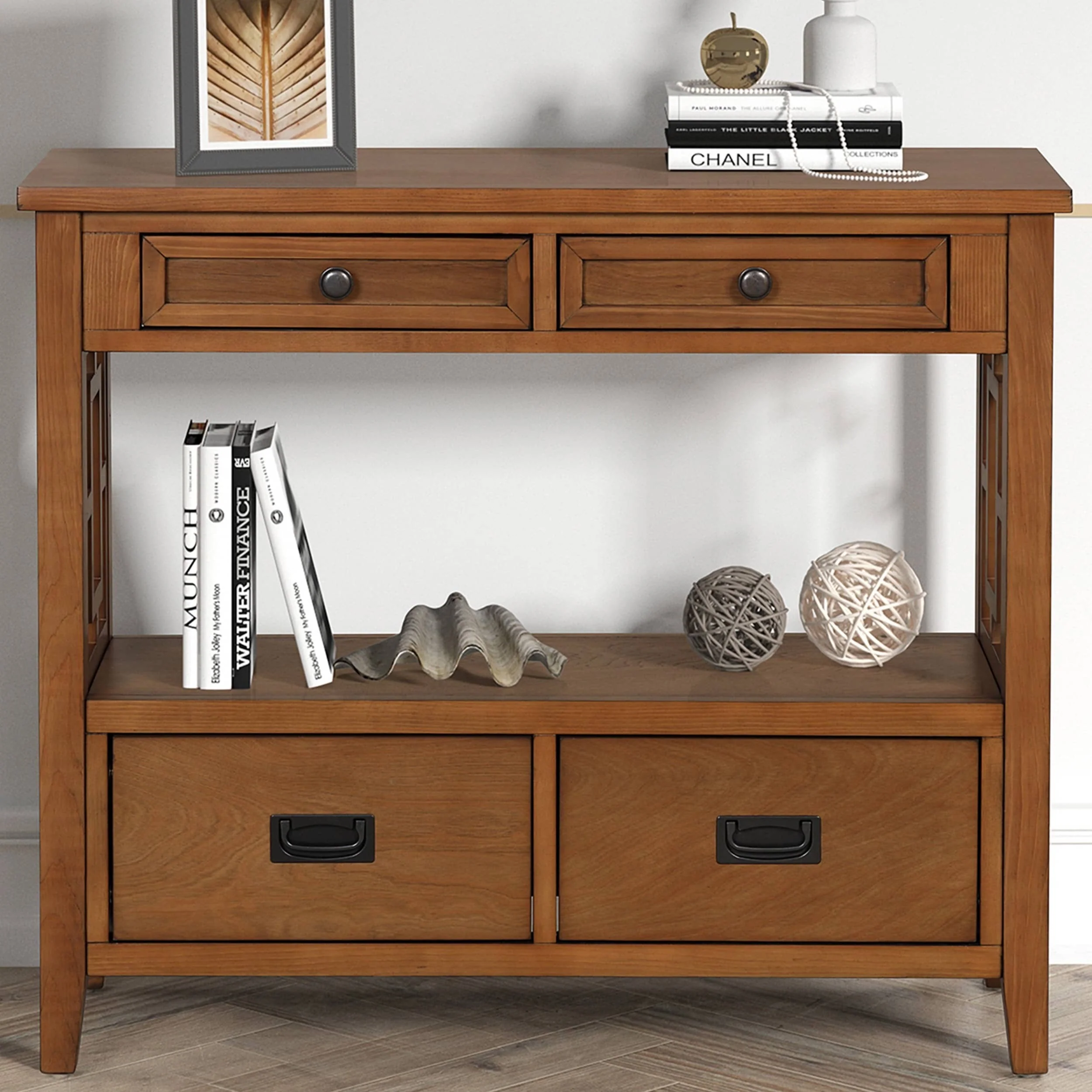 36-inch long wood console table