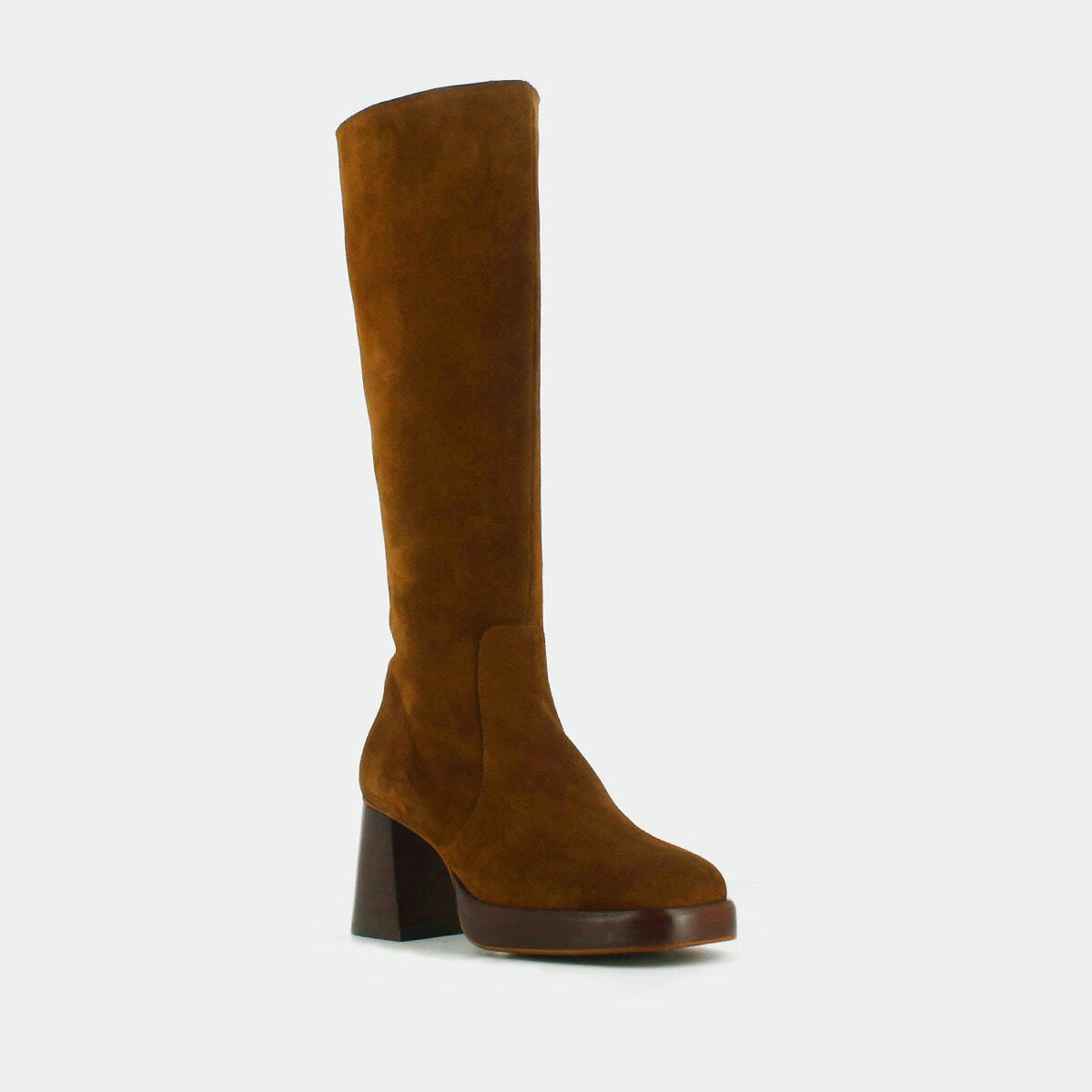 Bottes en croute de cuir Betina, talons