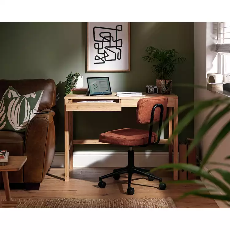 Habitat Eave 2 Drawer Office Desk - Natural