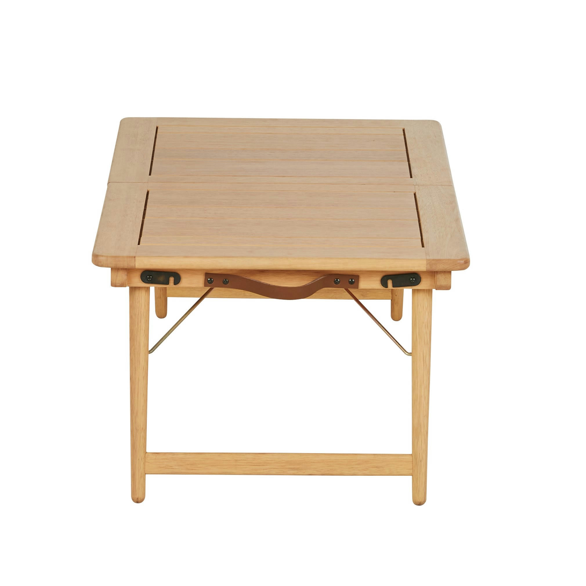 Varna - Table basse de pique-nique pliante en bois d'eucalyptus