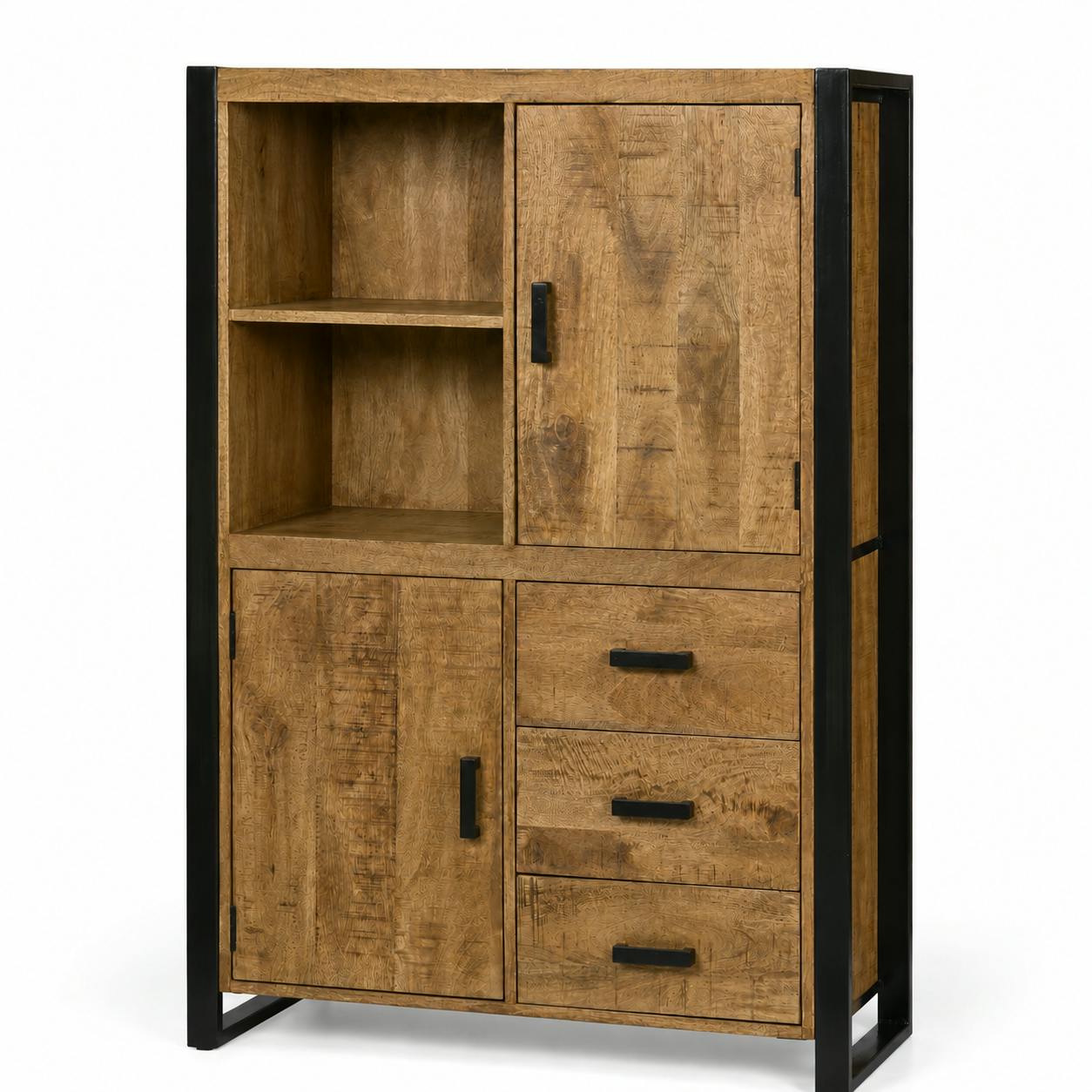 Buffet haut bois métal 2 portes KARGO