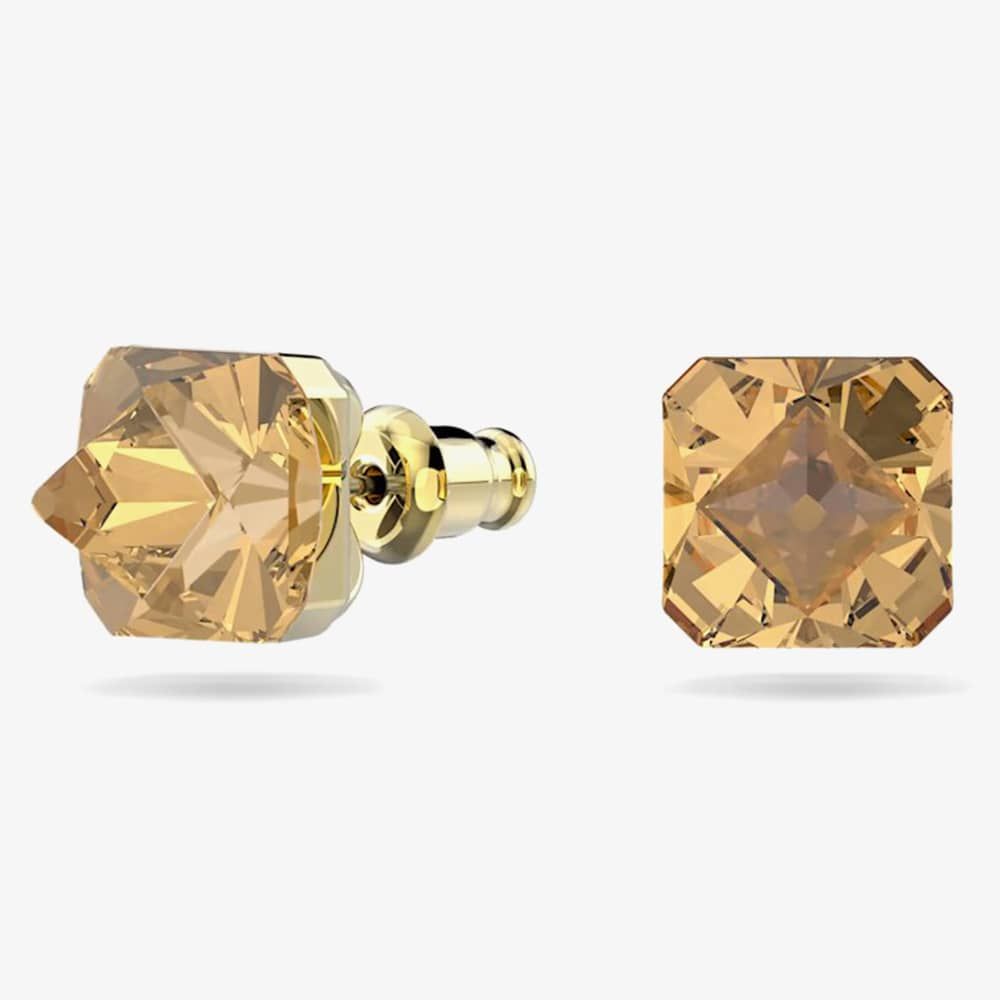 Swarovski Swarovski Chroma Gold Tone Plated Yellow Crystal Stud Earrings 5613680