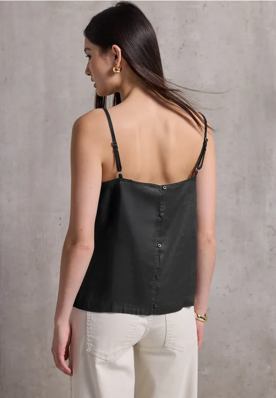 Blusentop mit Knopfdetail