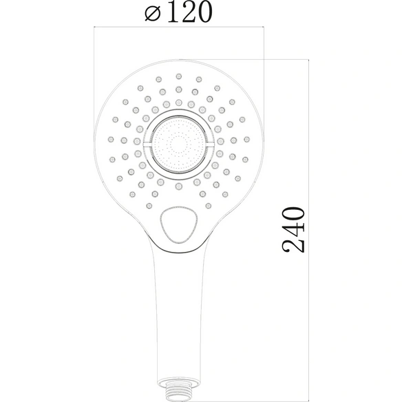 Handbrause »Pauca«, Ø 12 cm, chromfarben/weiß