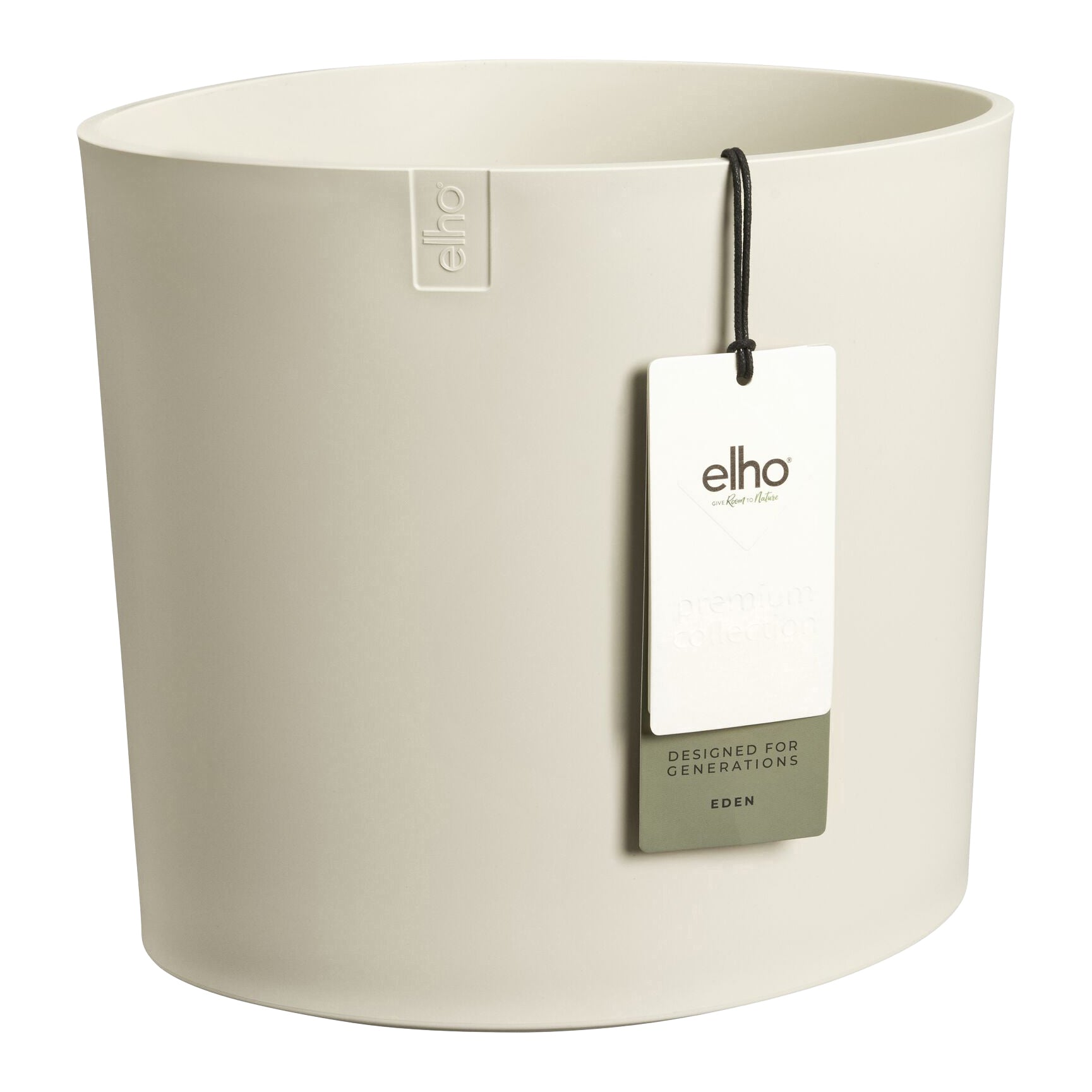 Elho Eden 30 - Linnen wit - L 31 x B x H 28 cm - Binnen en Buiten - 10