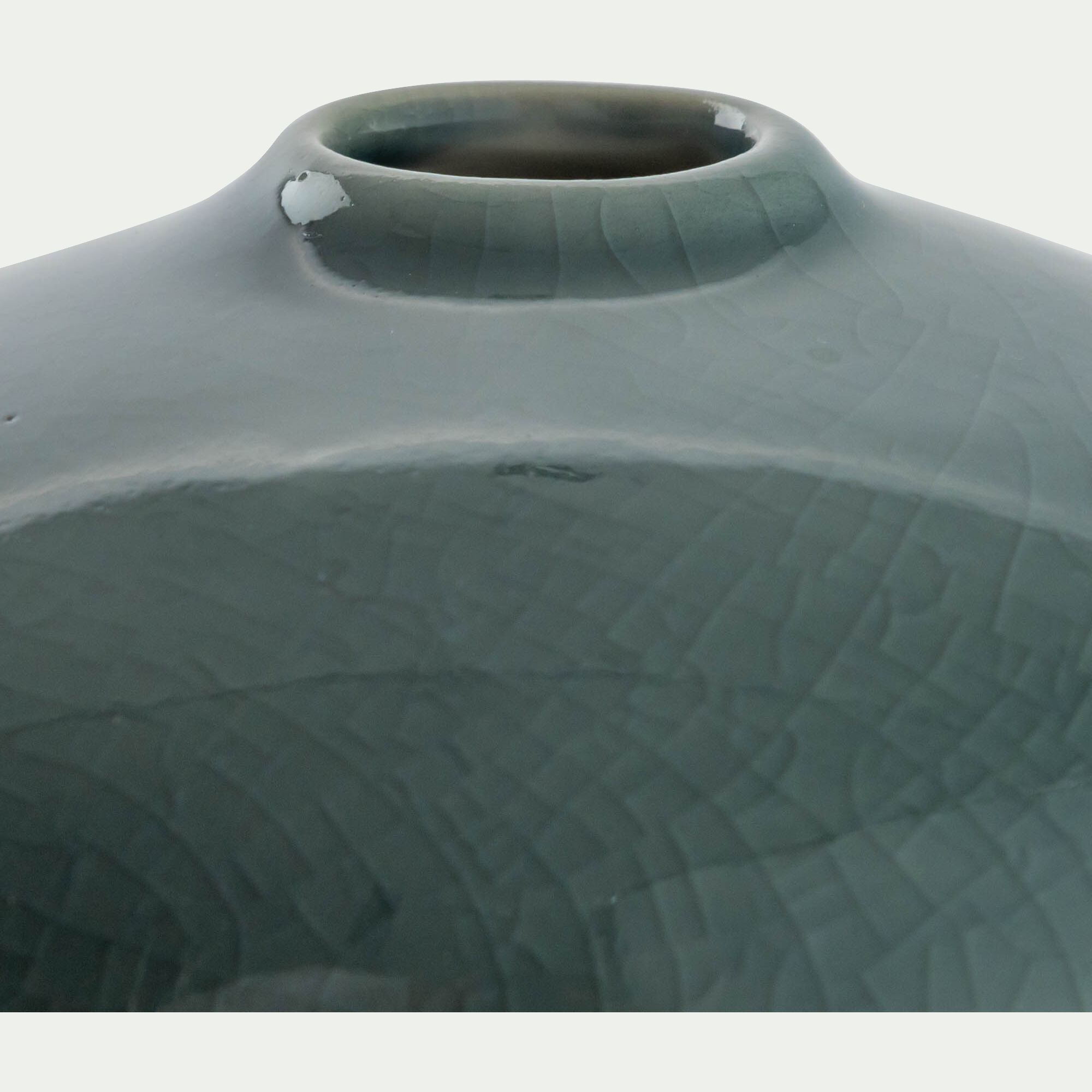 ROVIGO - Petit vase en grès H6,5cm - bleu