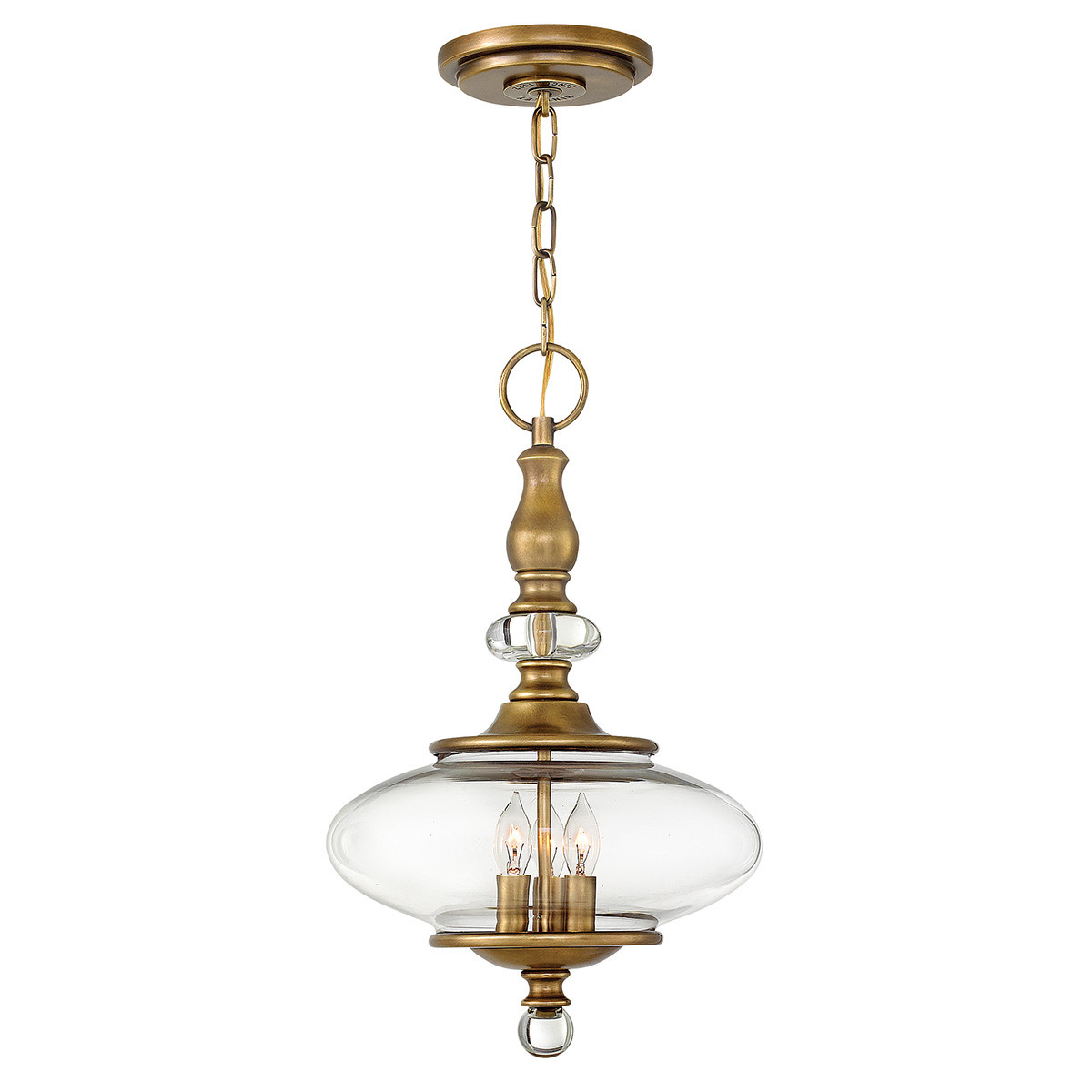 Lampa wisząca stary mosiądz Wexley 3xE14x60W Hinkley