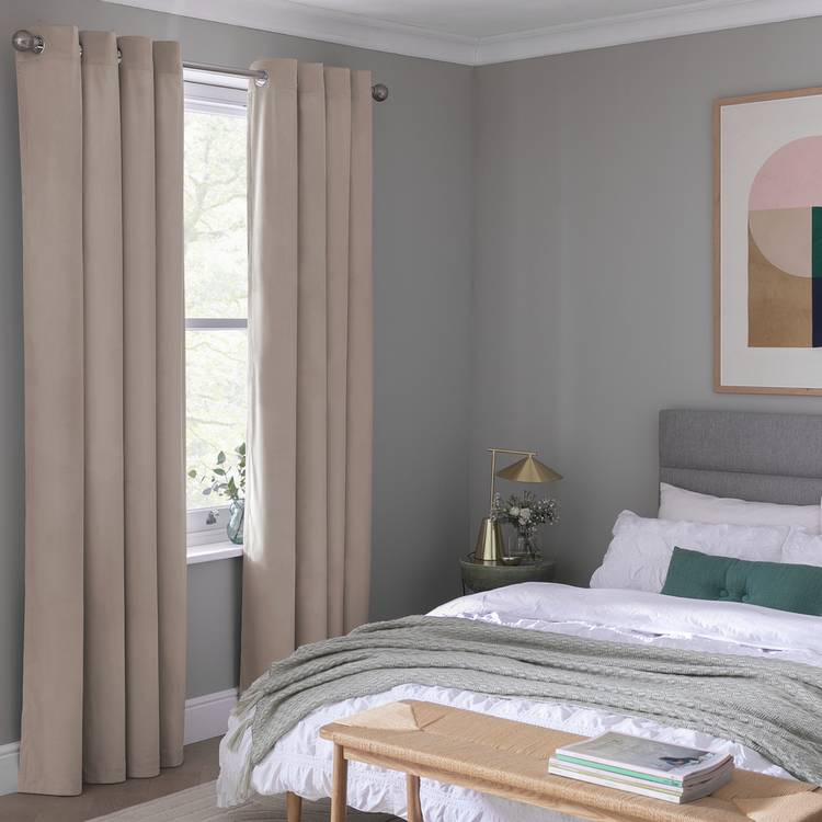 Habitat Eyelet Curtains - Champagne - 117x137cm