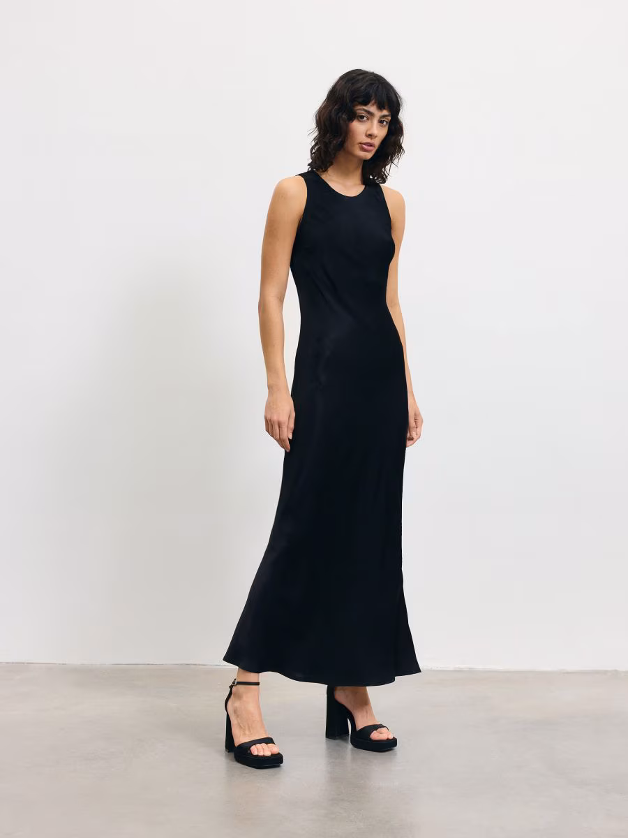 Maxi Satin Viscose Dress