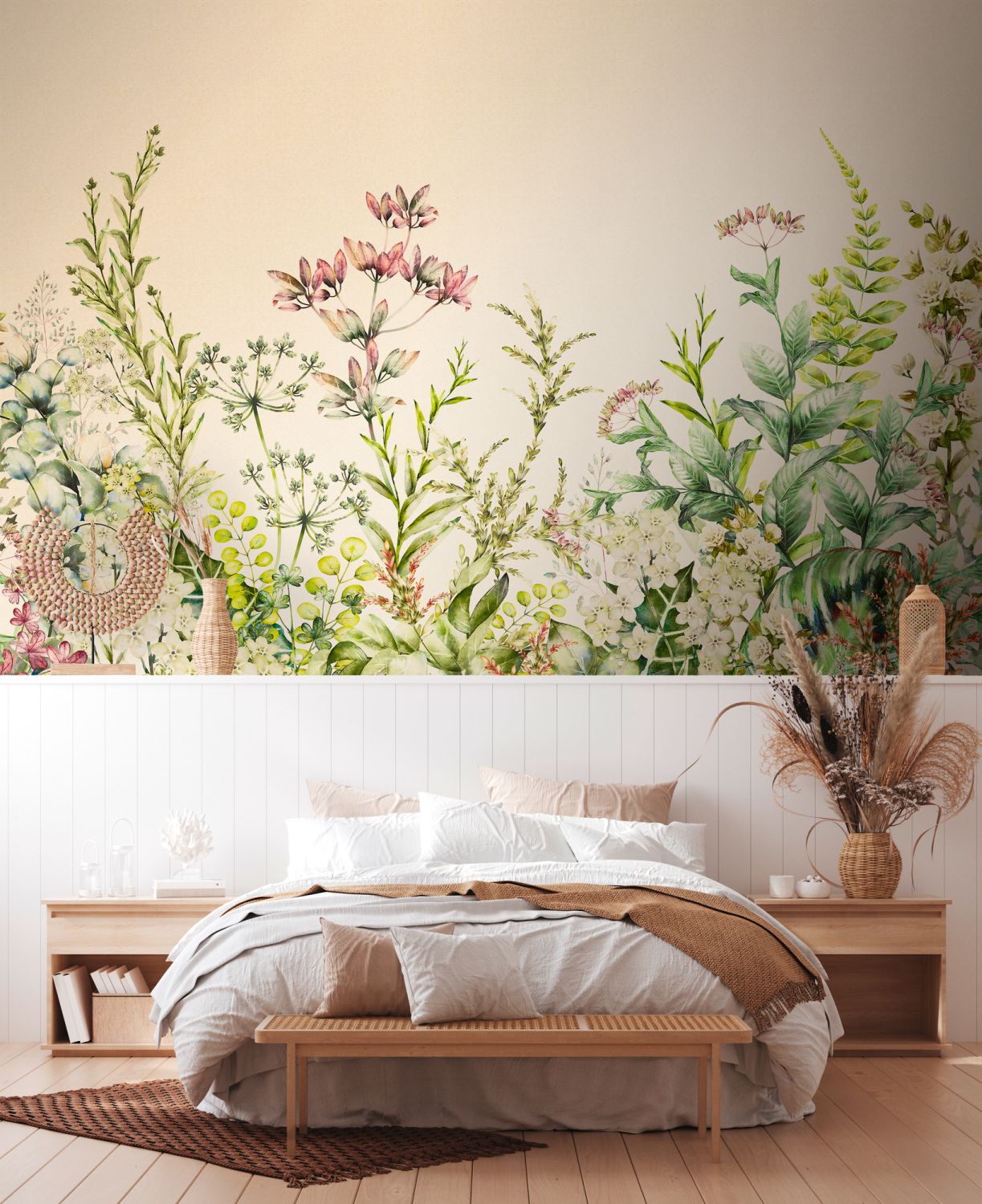 One Wall one Role fotobehang jungle-motief beige en groen - 371 x 280 cm - AS-382771