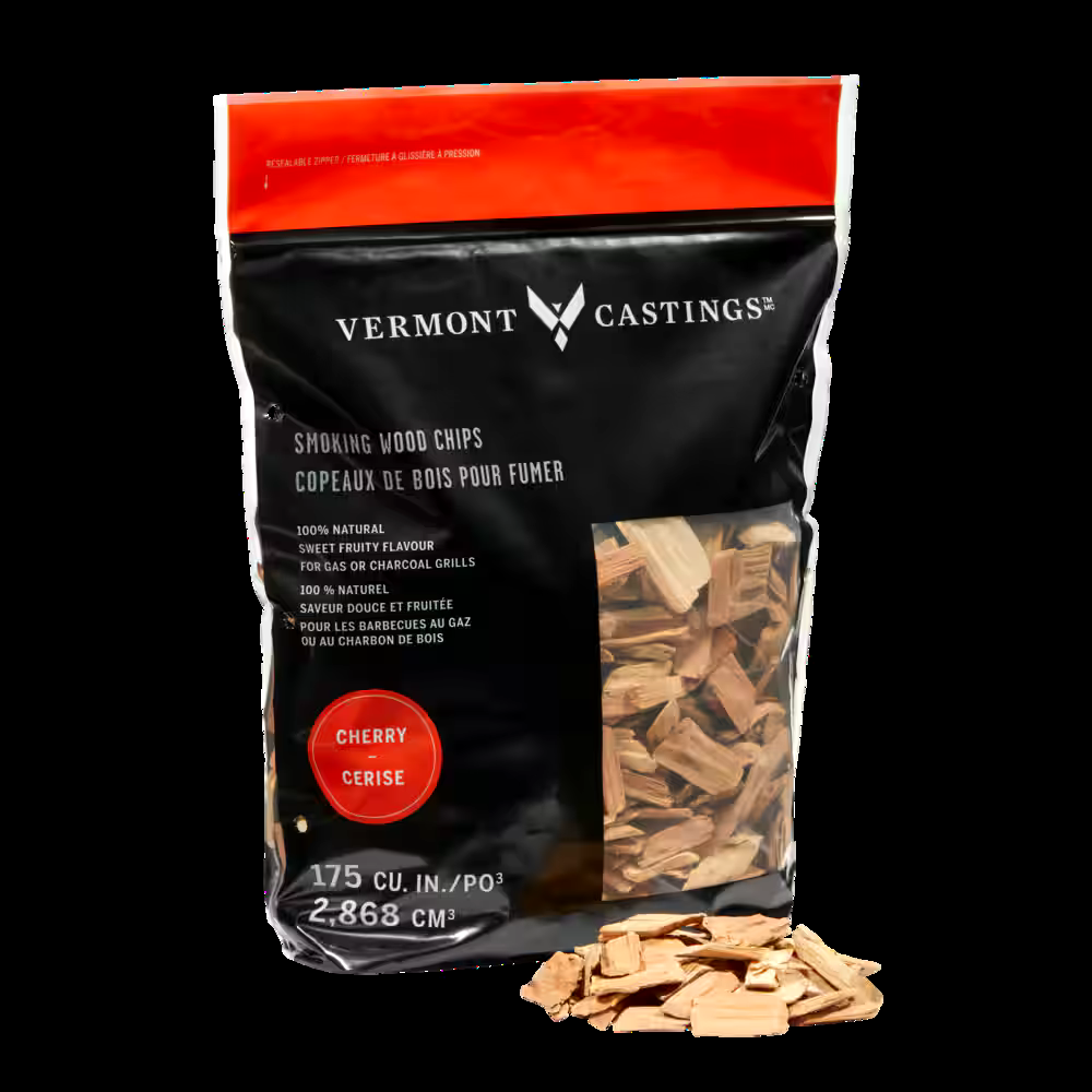 Vermont Castings Cherry Flavoured 100% Natural Smoking Wood Chips For BBQ and Smoker, 2-Lb