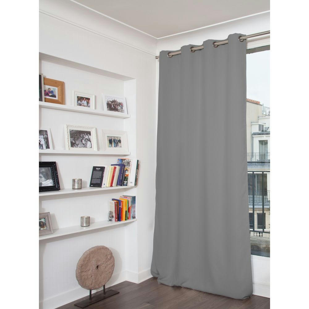 - Rideau phonique thermique occultant gris 140x260