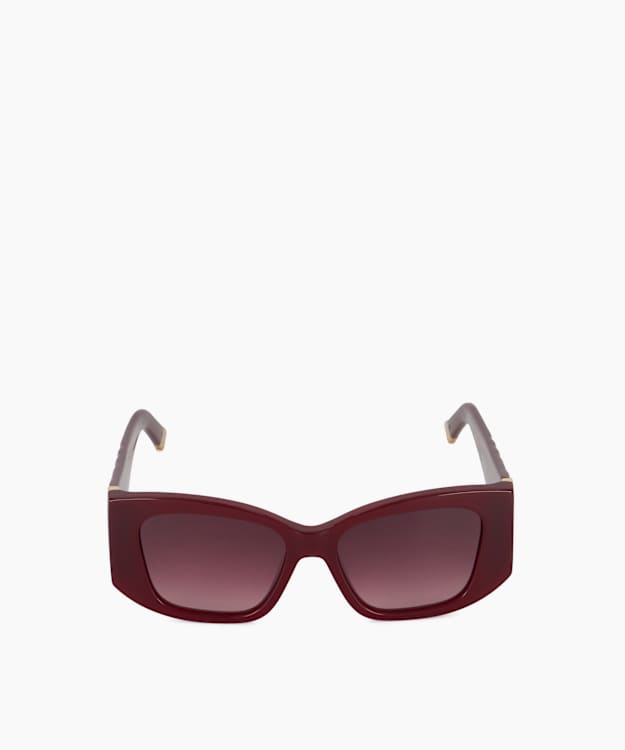 Gleam Burgundy - Rectangular Frame Sunglasses