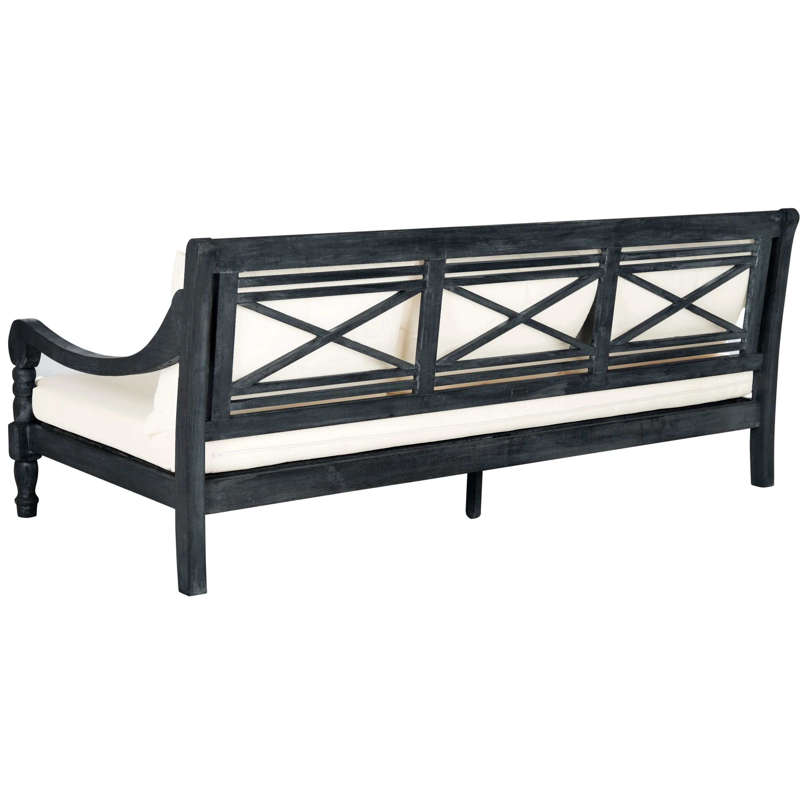 SAFAVIEH Outdoor Living Pasadena Acacia Wood Cushioned Daybed - 71W x 35D x 29H