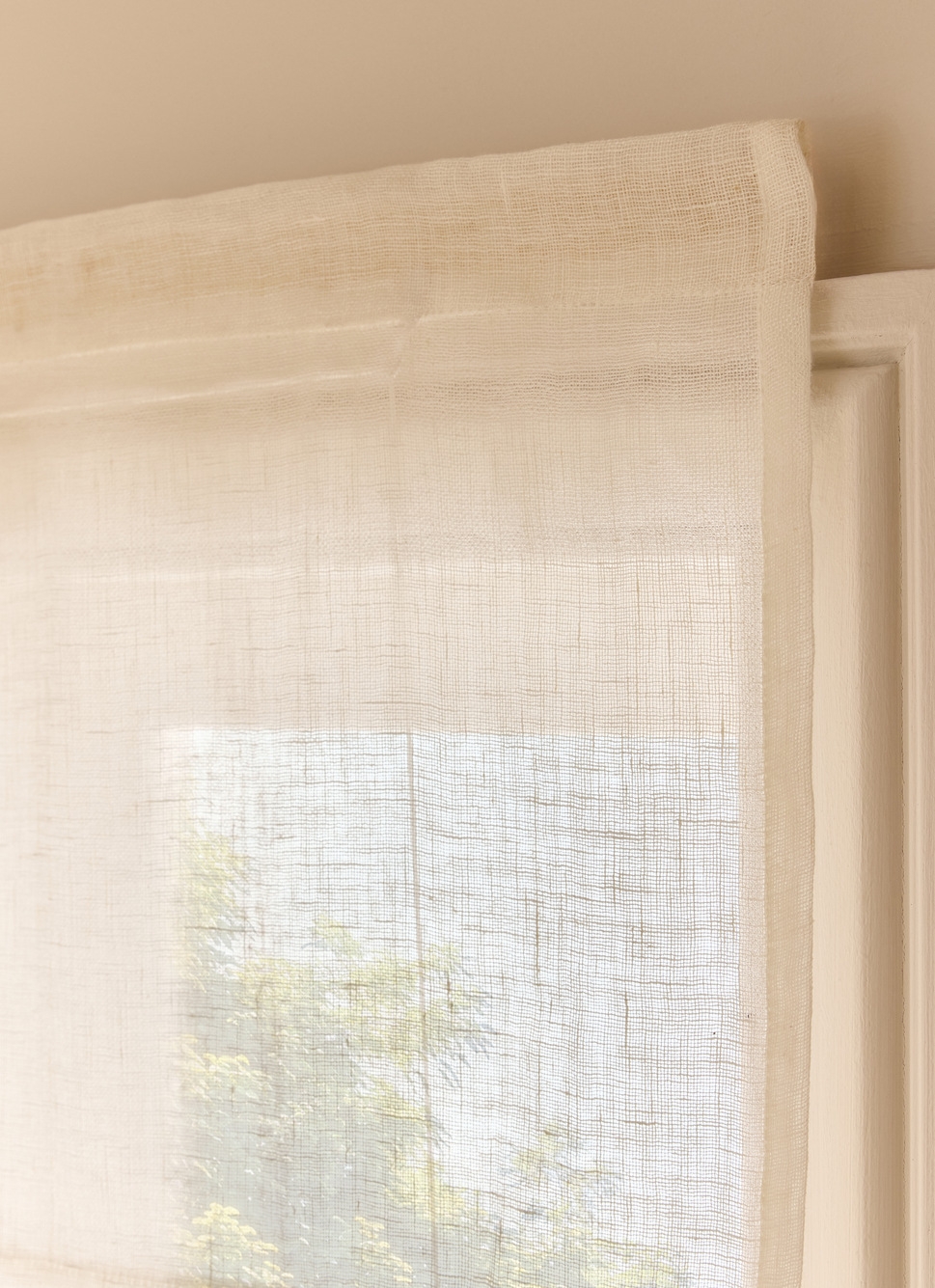 STORE BATEAU EN VOILE DE LIN LÉGER ECRU