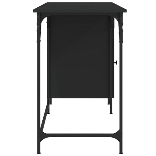 NNEVL Computer Desk Black 131x48x75 cm Engineered Wood