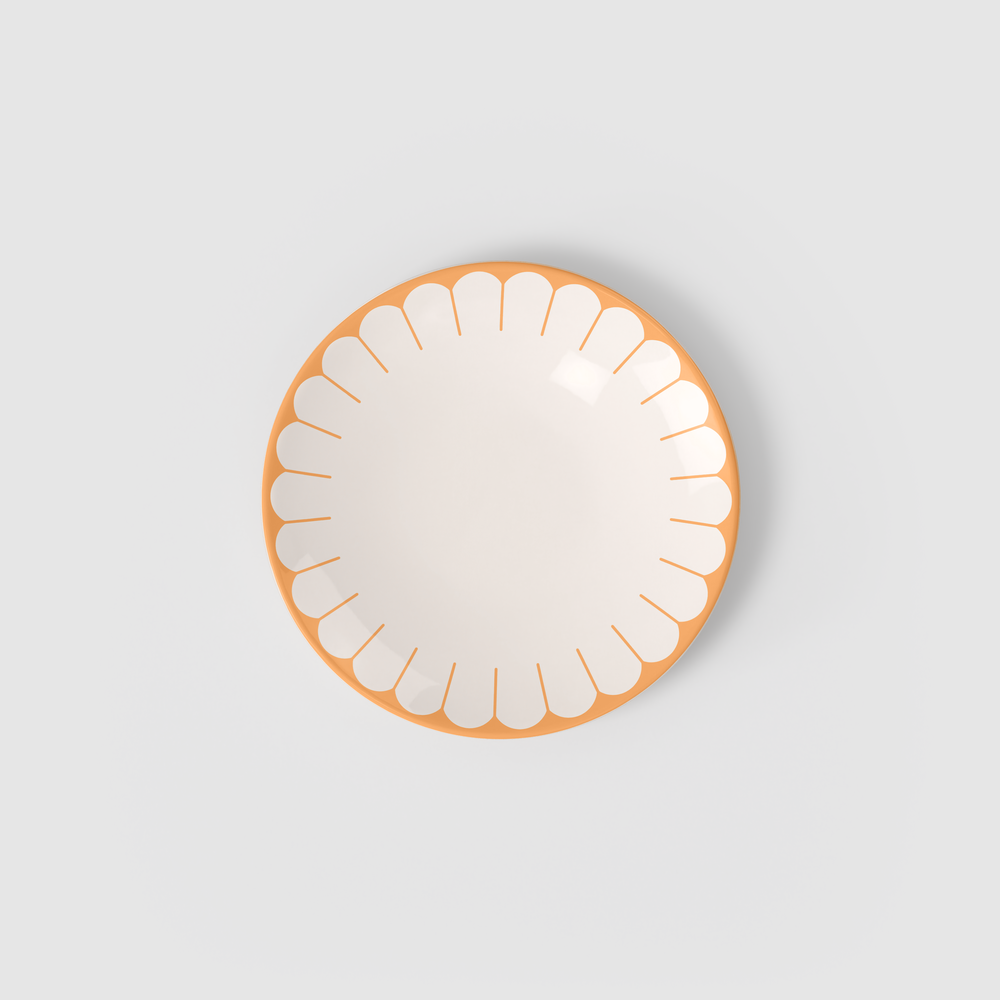 Fleur Salad/ Dessert Plate - Yellow, 8.4'', Premium Porcelain