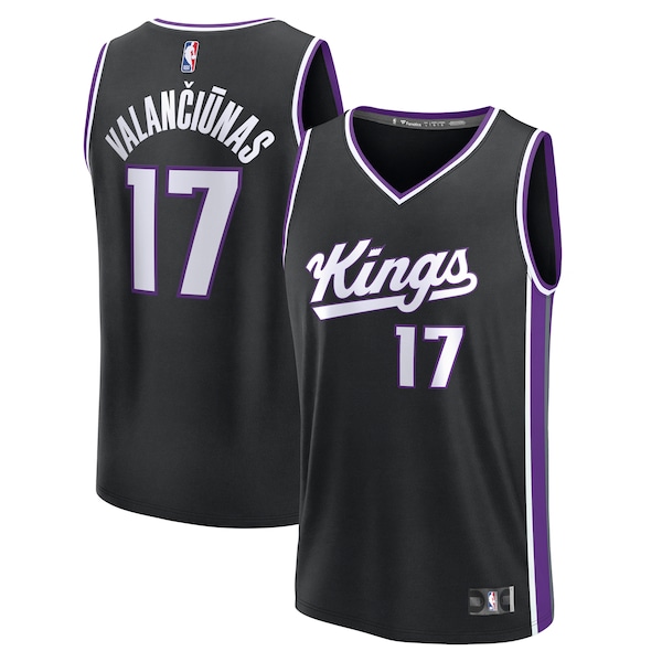 Jonas Valančiūnas Sacramento Kings  Youth Fast Break Replica Player Jersey - Black - Icon Edition