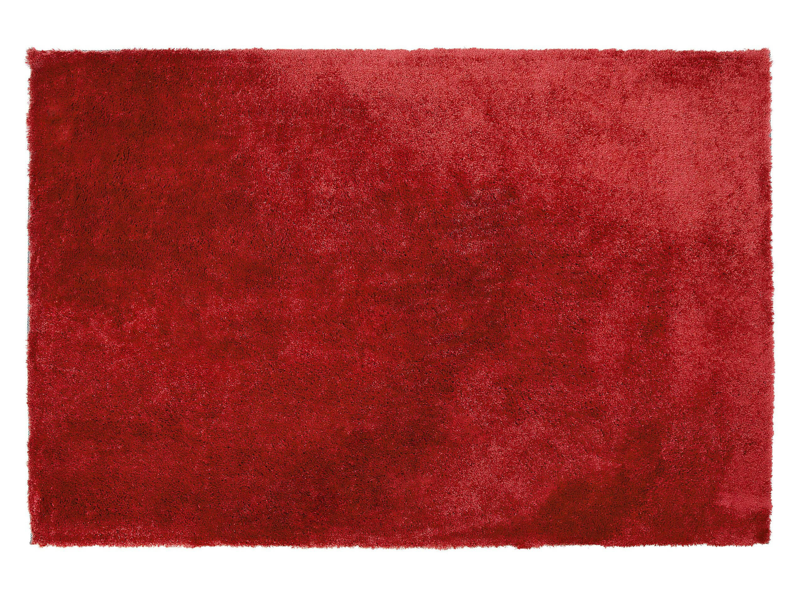 EVREN - Tapis en tissu rouge 200x140cm
