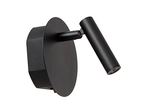 Applique murale intérieur LED rotative rechargeable Jolijn métal noir IP20 145lm 2W Ø.10,2 cm Lucide