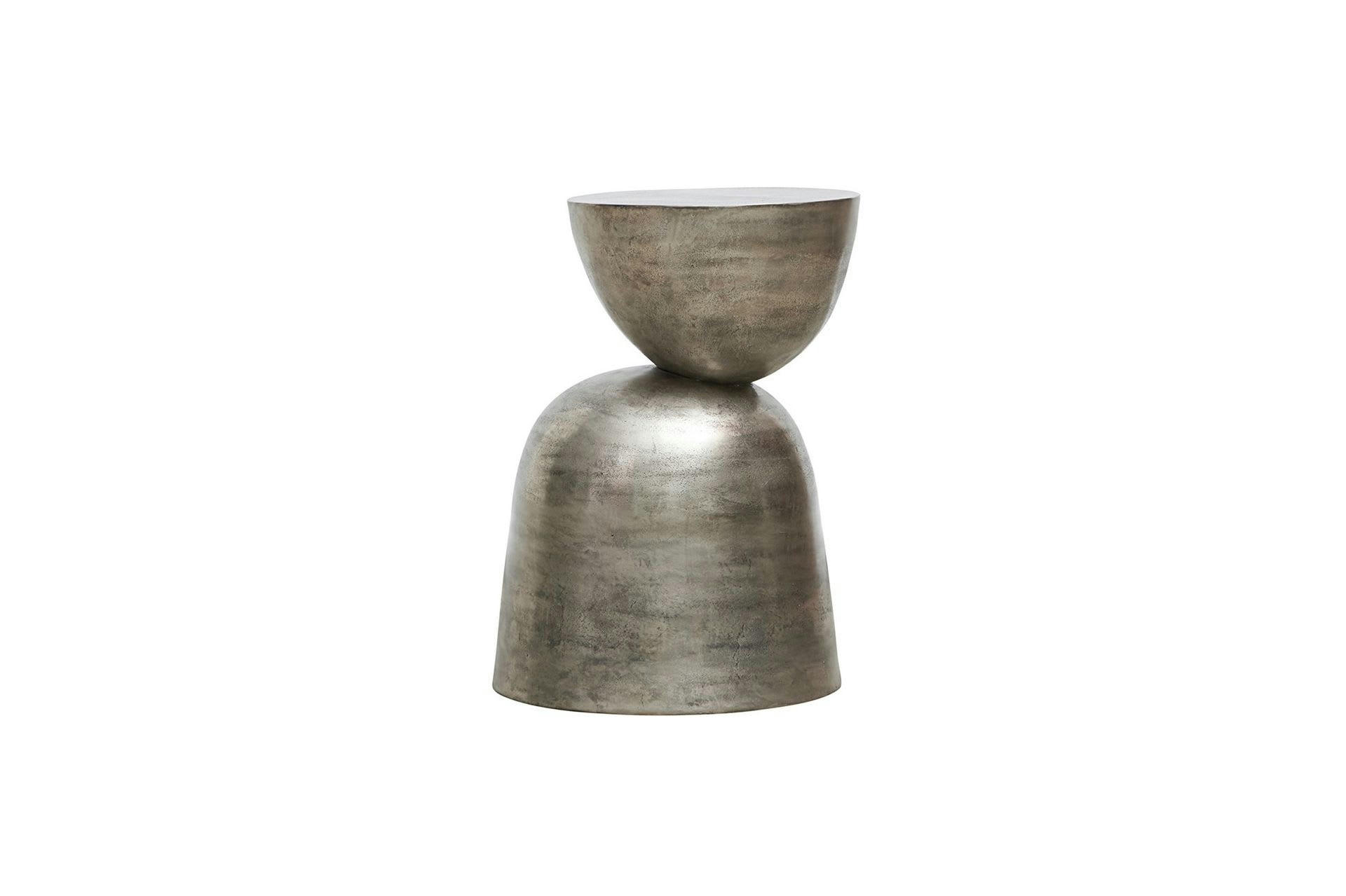 HEENA - Table d'appoint en métal argent