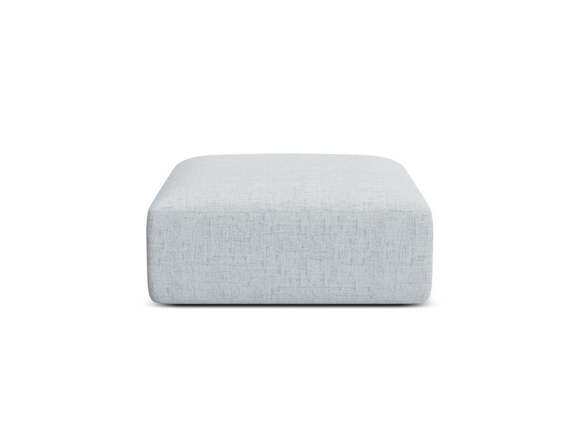 Cosmopolitan Design Poef Campi structurele stof lichtgrijs - 90x90x40cm