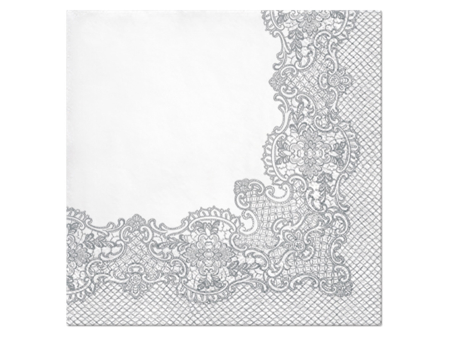 Serwetki Lace Silver 20 szt. 33x33 cm
