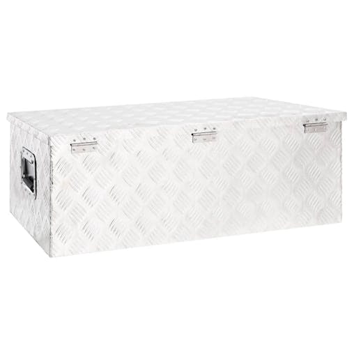 NNEVL Storage Box Silver 90x47x33.5 cm Aluminium