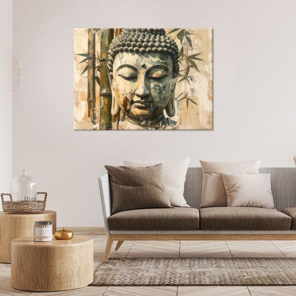 Obraz do salonu sypialni biura, Budda Zen Spa Bambus Orientalny 30x20