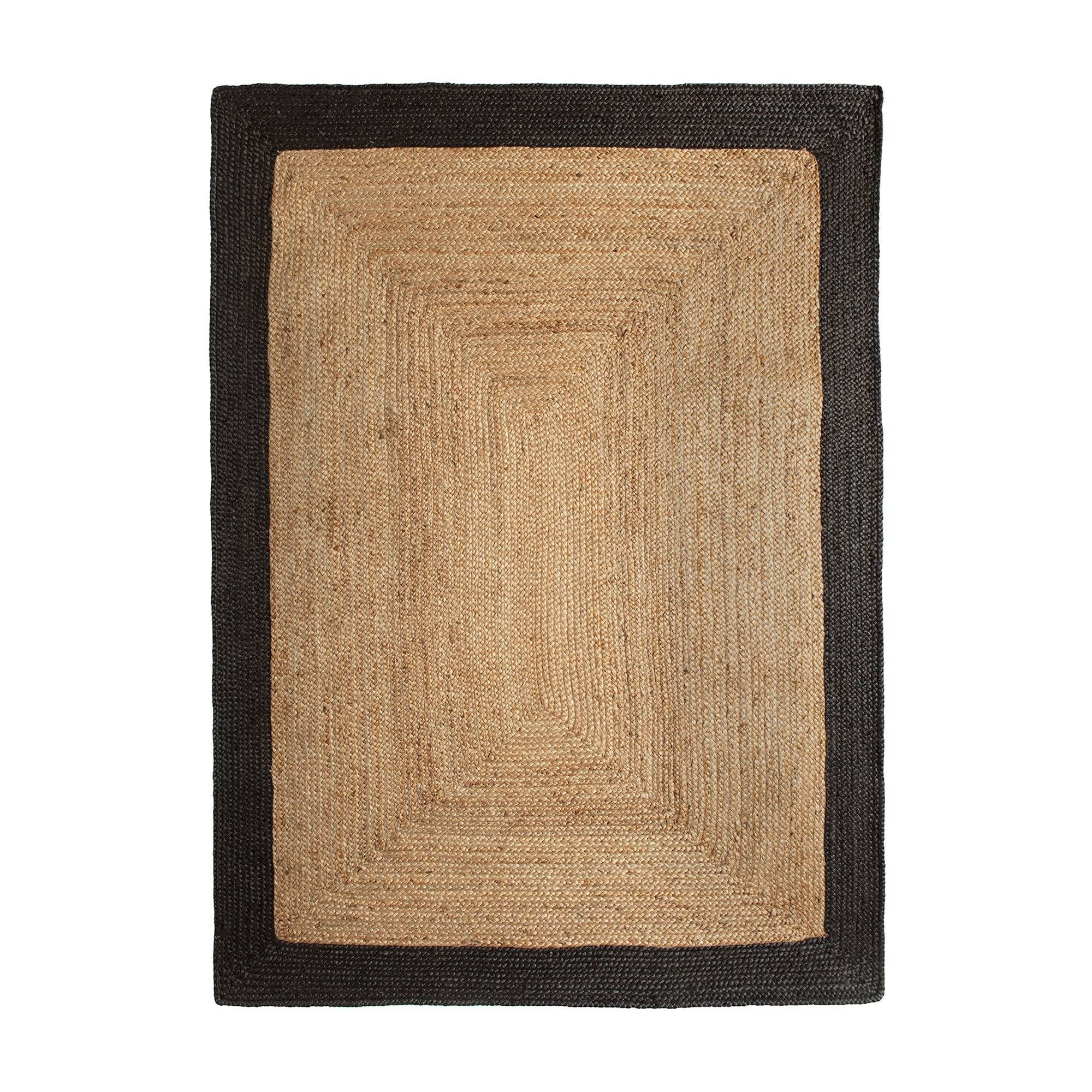 Mrcarpet jute vloerkleed - naturel/antraciet - 140 x 200 cm