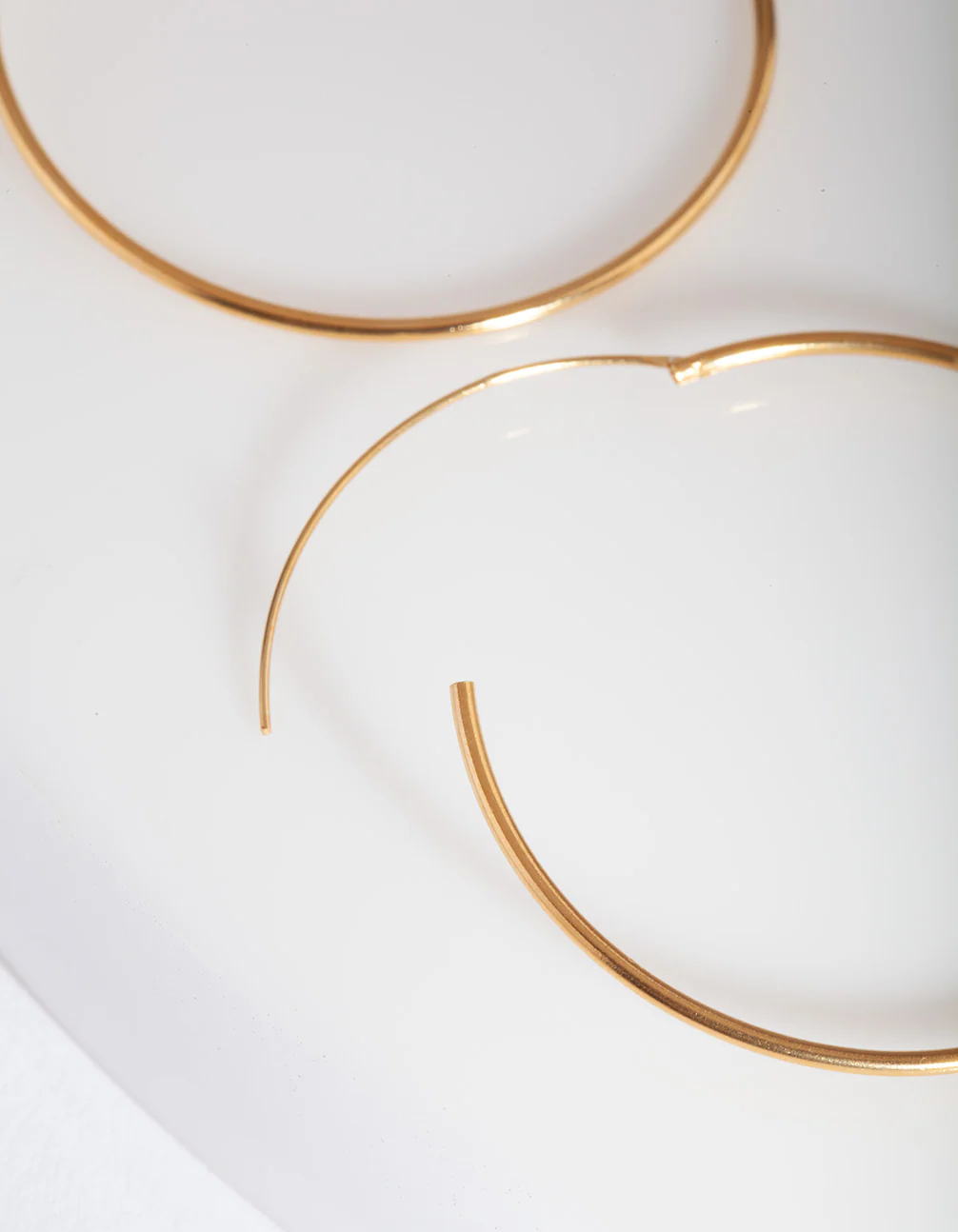 Gold Plated Sterling Silver 40mm Hoop Earrings