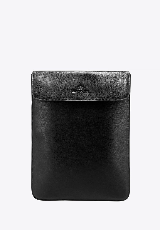 Etui na tablet ze skóry gładkie czarne