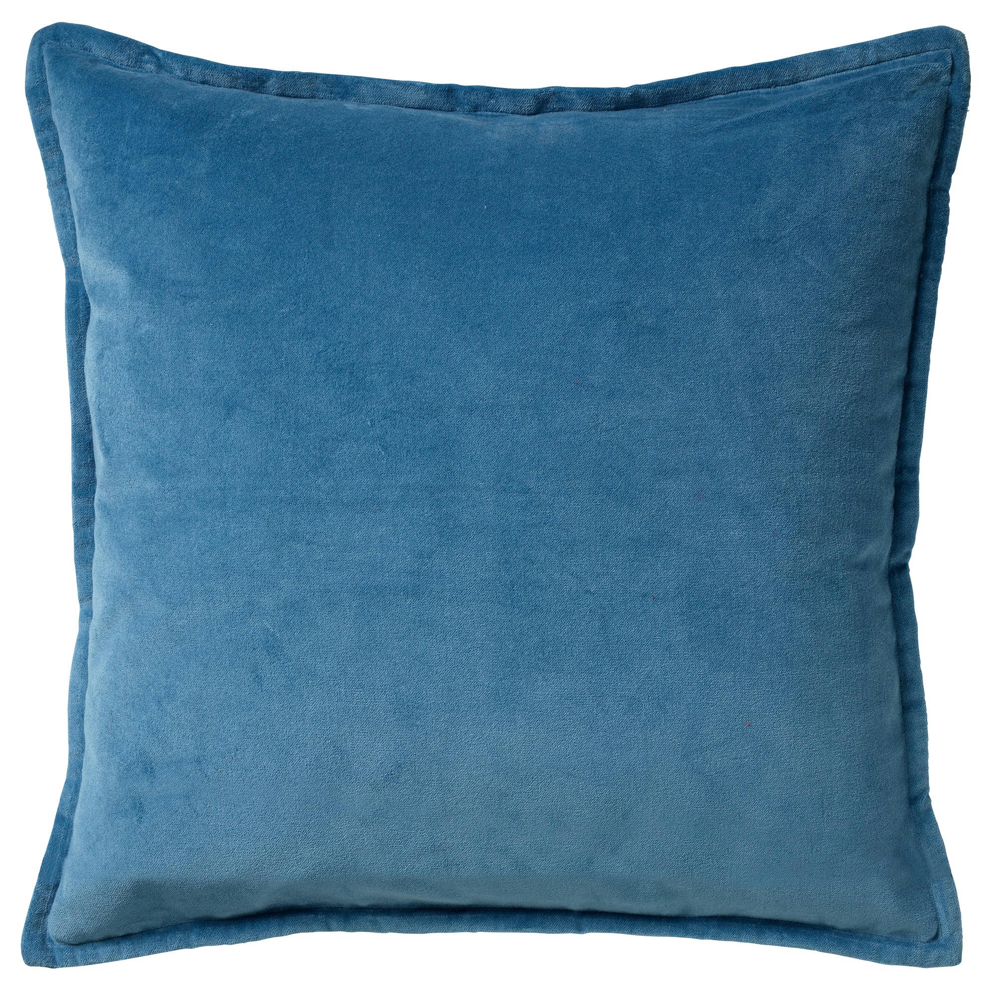 CAITH - Housse de coussin bleu en velours-50x50 cm uni
