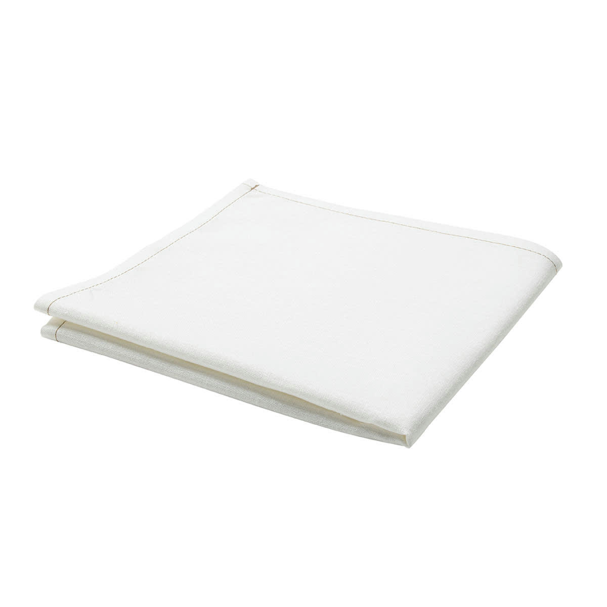 LA LILLOISE - Serviette de table unie en polylin, Meringue 45 x 45 cm